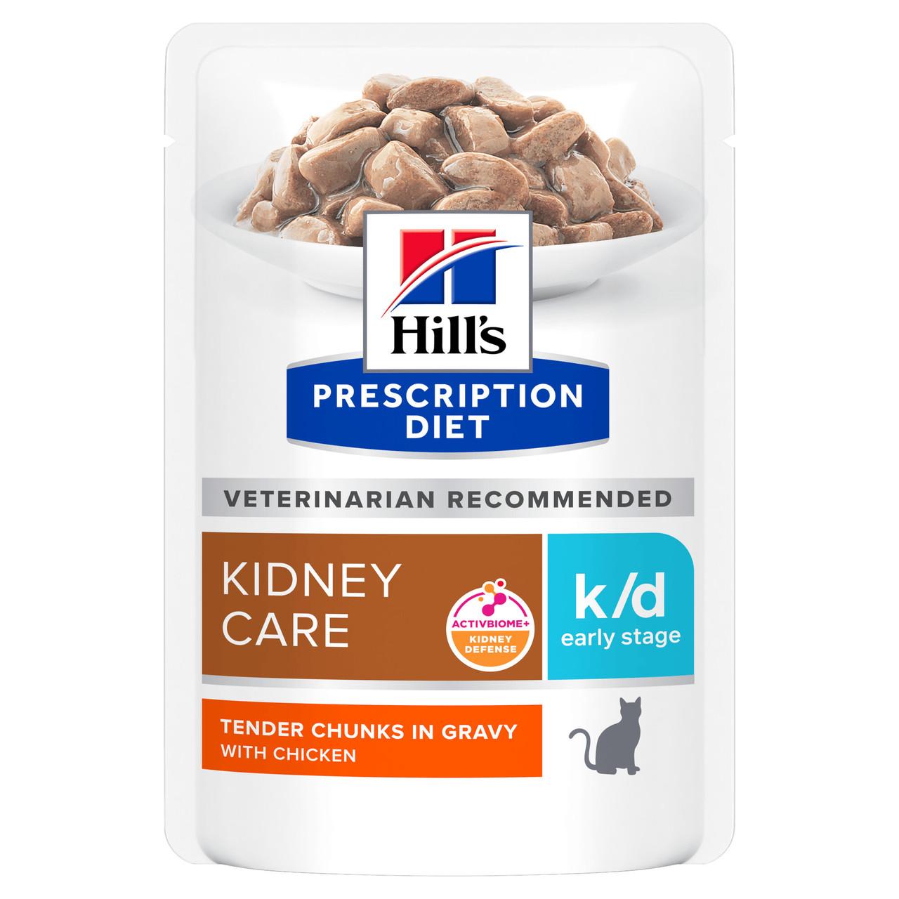 Hills Prescription Diet k/d Early Stage Kidney Care Cat Pouch 48x85g Pouch Image 1