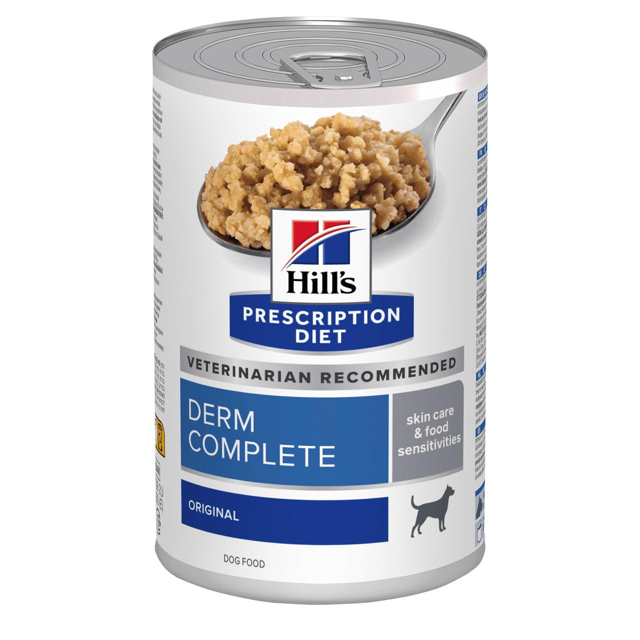 Hills Prescription Diet Derm Complete Food Sensitivities Wet Dog Food 12x370g Image https://cdn11.bigcommerce.com/s-g585yu857h/images/stencil/1280w/products/9855/21696/Hill%27s-Prescription-Diet-Derm-Complete-Food-Sensitivities-Wet-Dog-Food-12x370g__17445.1761055342.jpg1