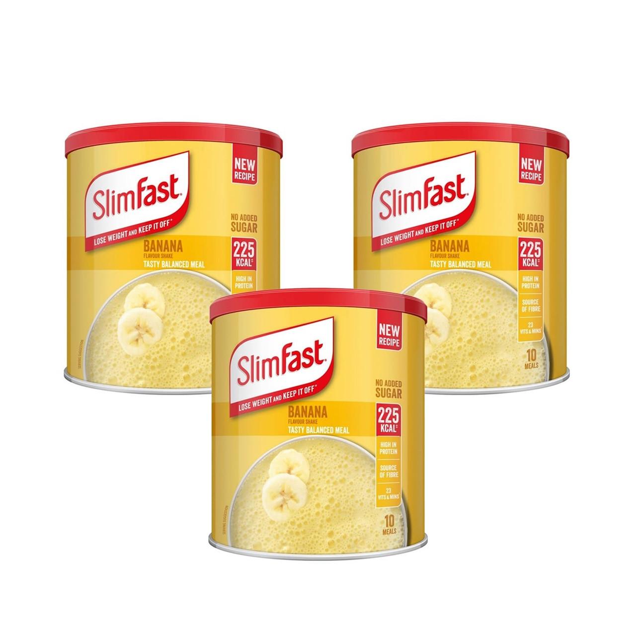 SlimFast Powder Banana 15 Day Bundle 3 x 365g Image 1