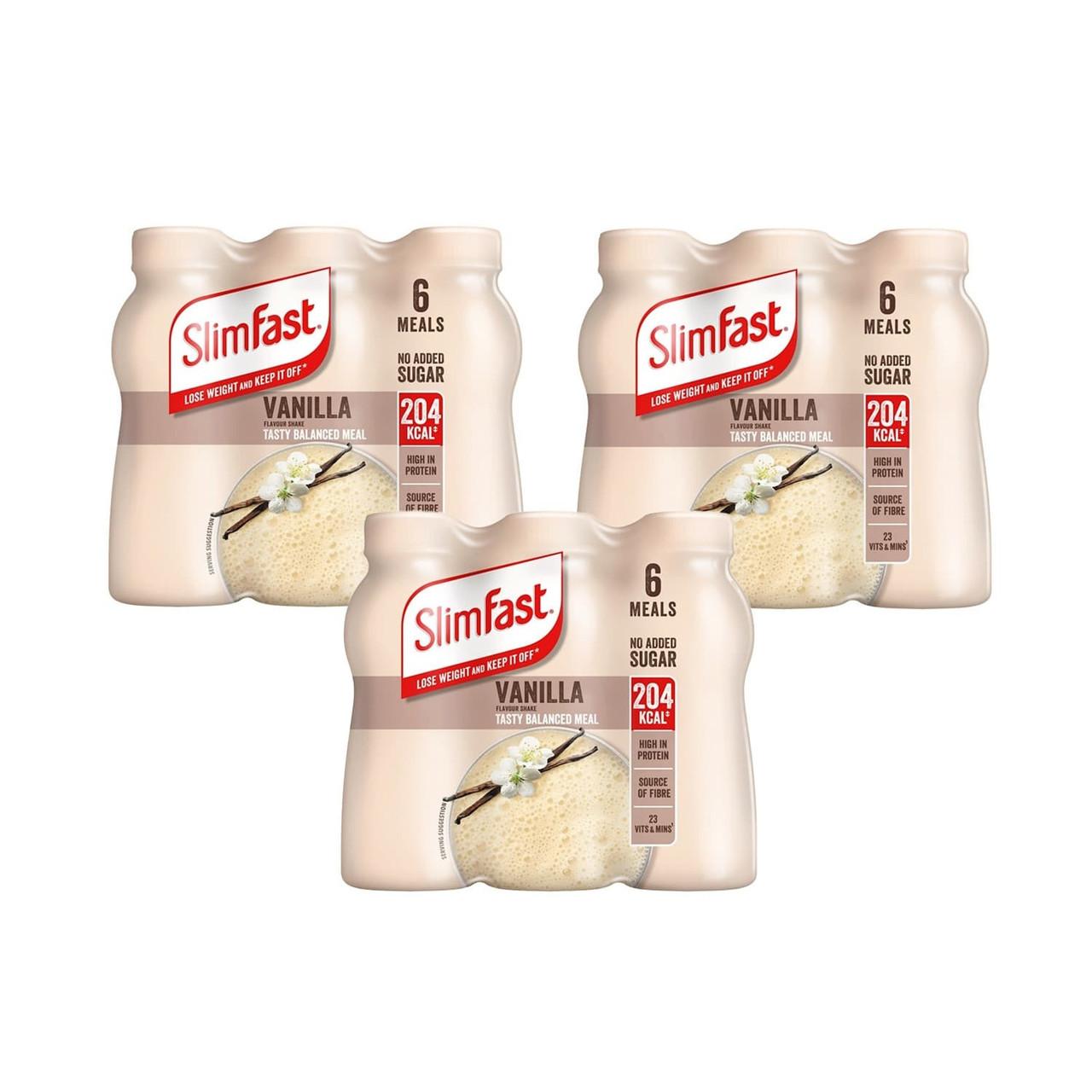 SlimFast Vanilla Ready to Drink 9 Day Supply 3 Packs Image 1