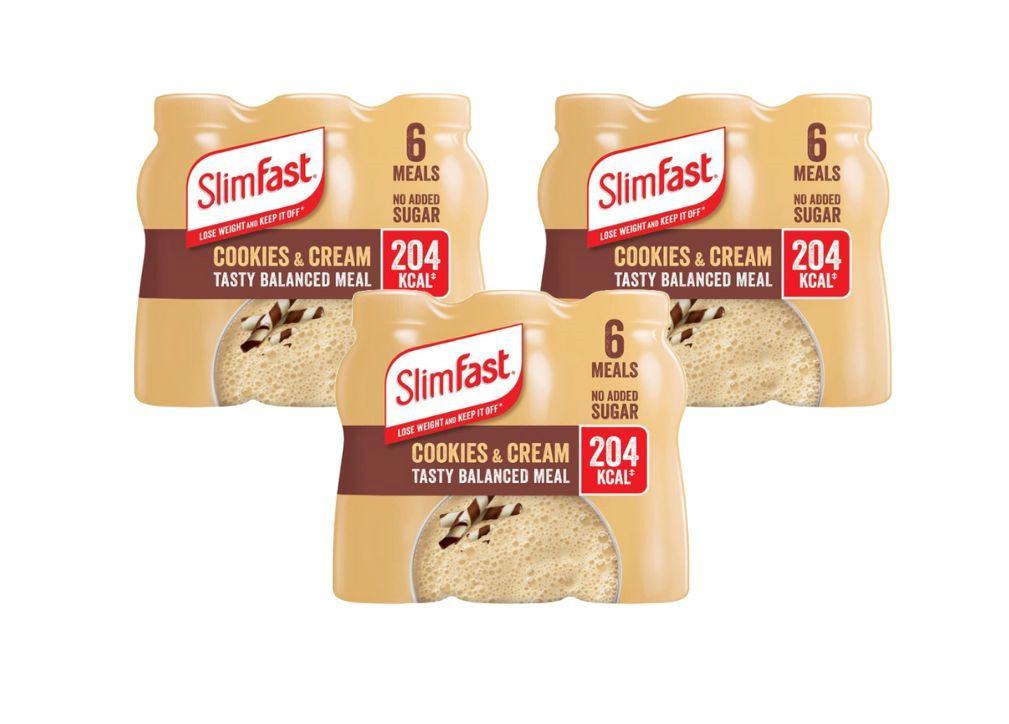 SlimFast Cookies & Cream Ready to Drink 9 Day Supply 3 Packs Image 1