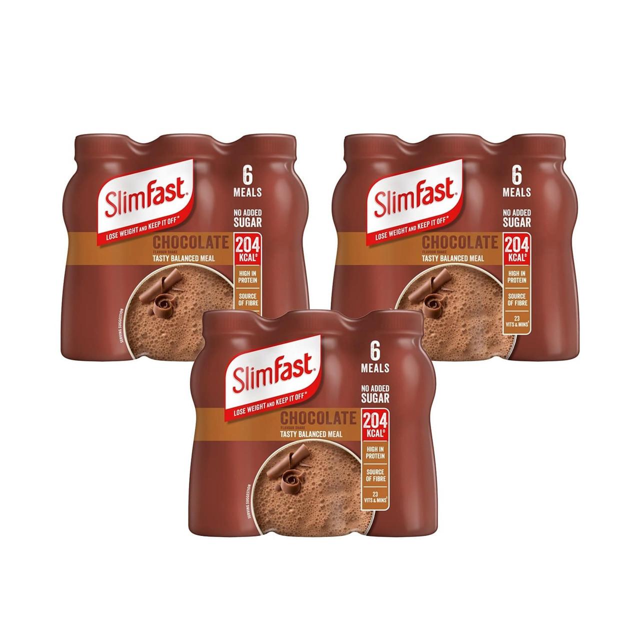 SlimFast Chocolate Ready to Drink 9 Day Supply 3 Packs Image 1