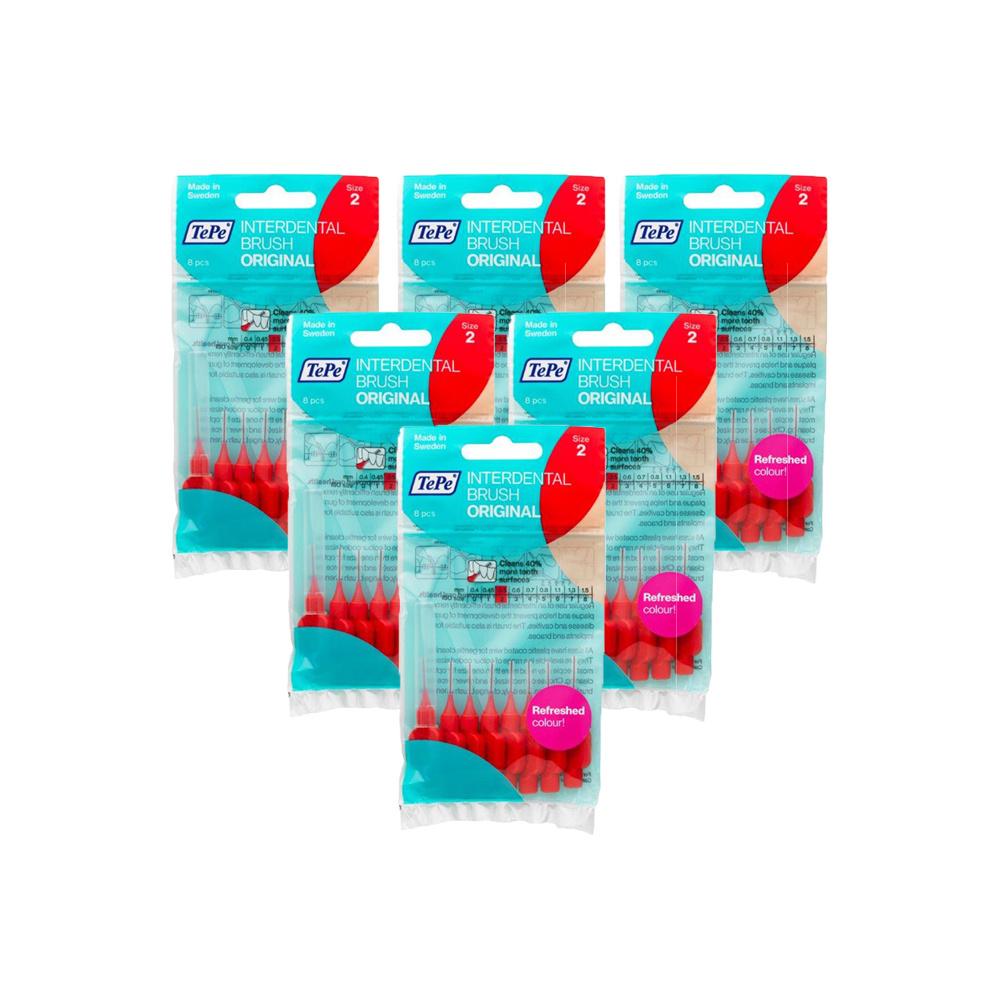 TePe Interdental Brushes Original Red 8 x 0.5mm Brushes Image 1