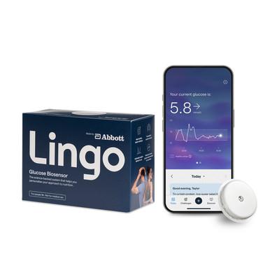 Lingo by Abbott - 2-week Continuous Glucose Monitor & App - Wearable Glucose Tracker Image 1
