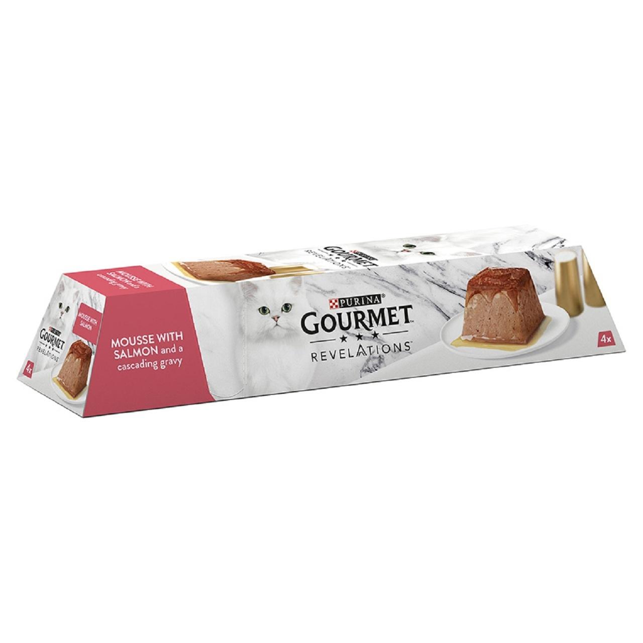 Gourmet Revelations Adult Wet Cat Food Mousse Salmon 4x57g Image 1