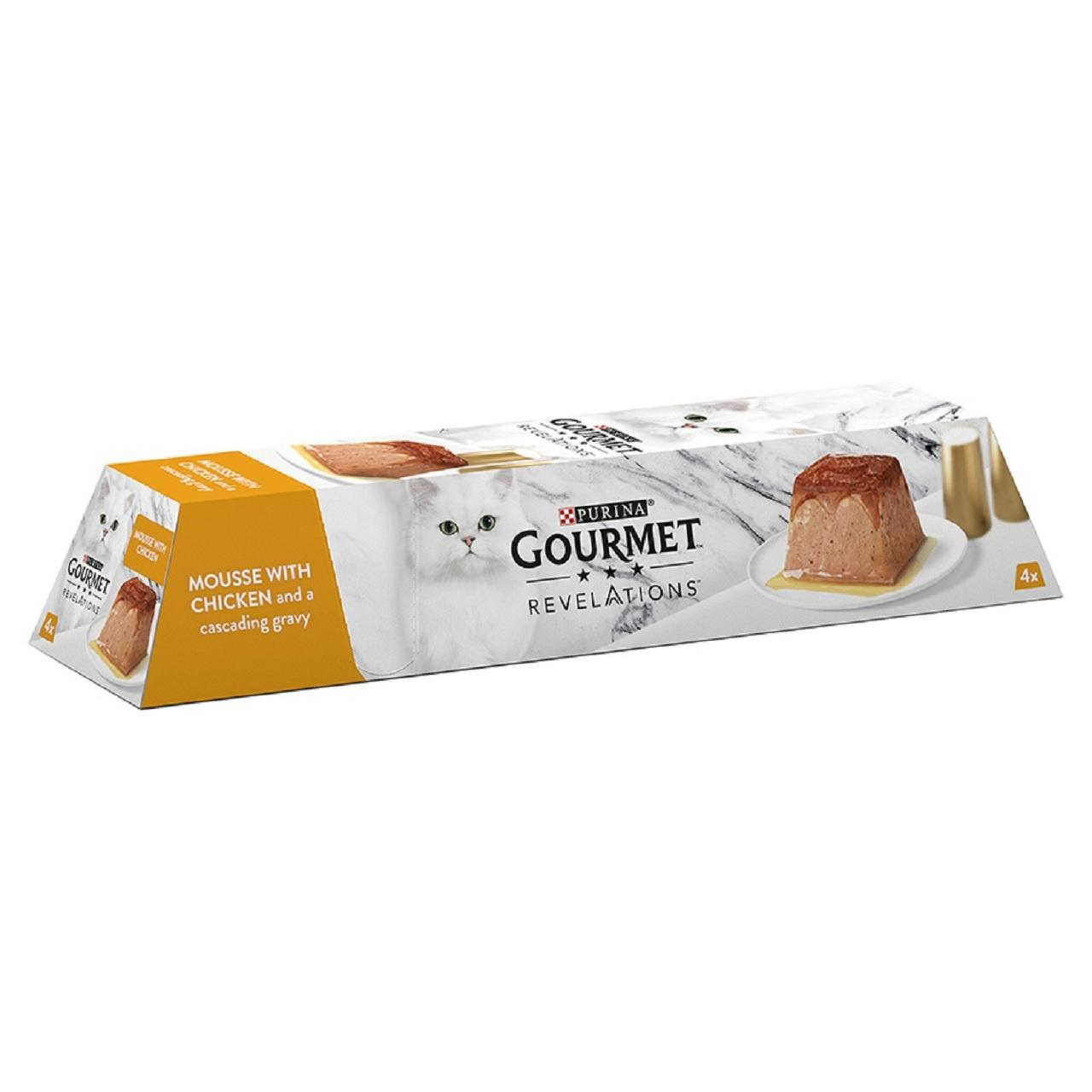 Gourmet Revelations Adult Wet Cat Food Mousse Chicken 4x57g Image 1