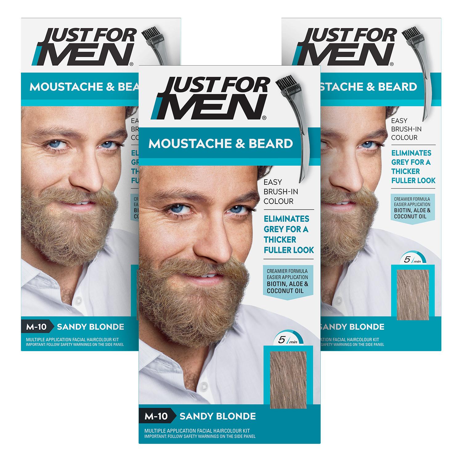 Just For Men Moustache & Beard Sandy Blonde Hair Dye M-10 Image 1