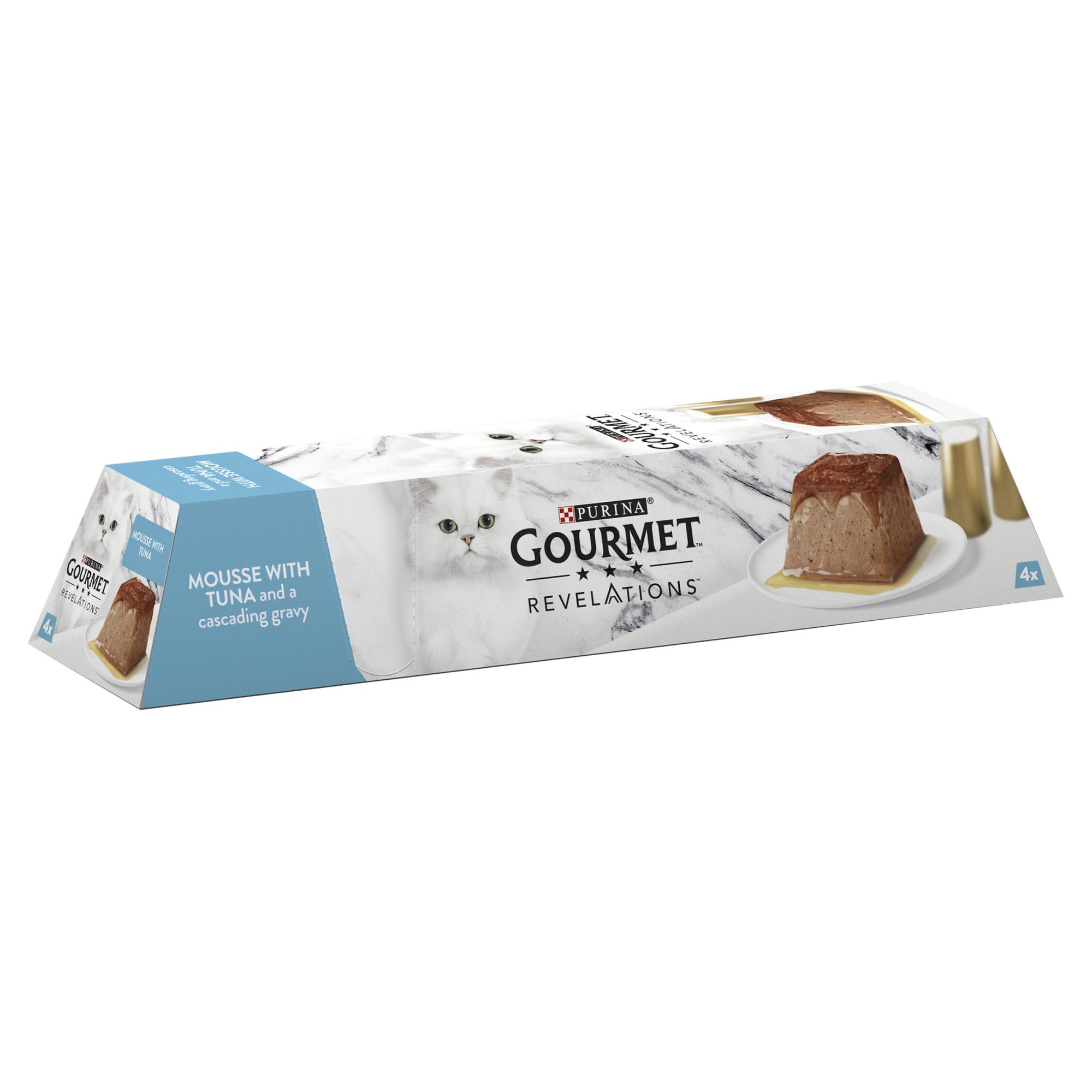 Gourmet Revelations Adult Wet Cat Food - Mousse With Tuna 4x57g Image 1