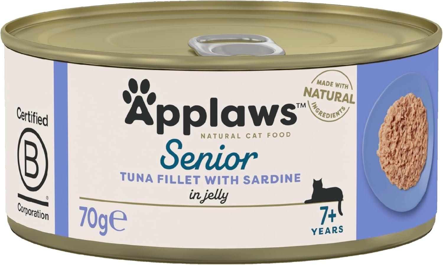 Applaws Senior Wet Cat Food Tuna With Sardine 24 x 70g Image 1
