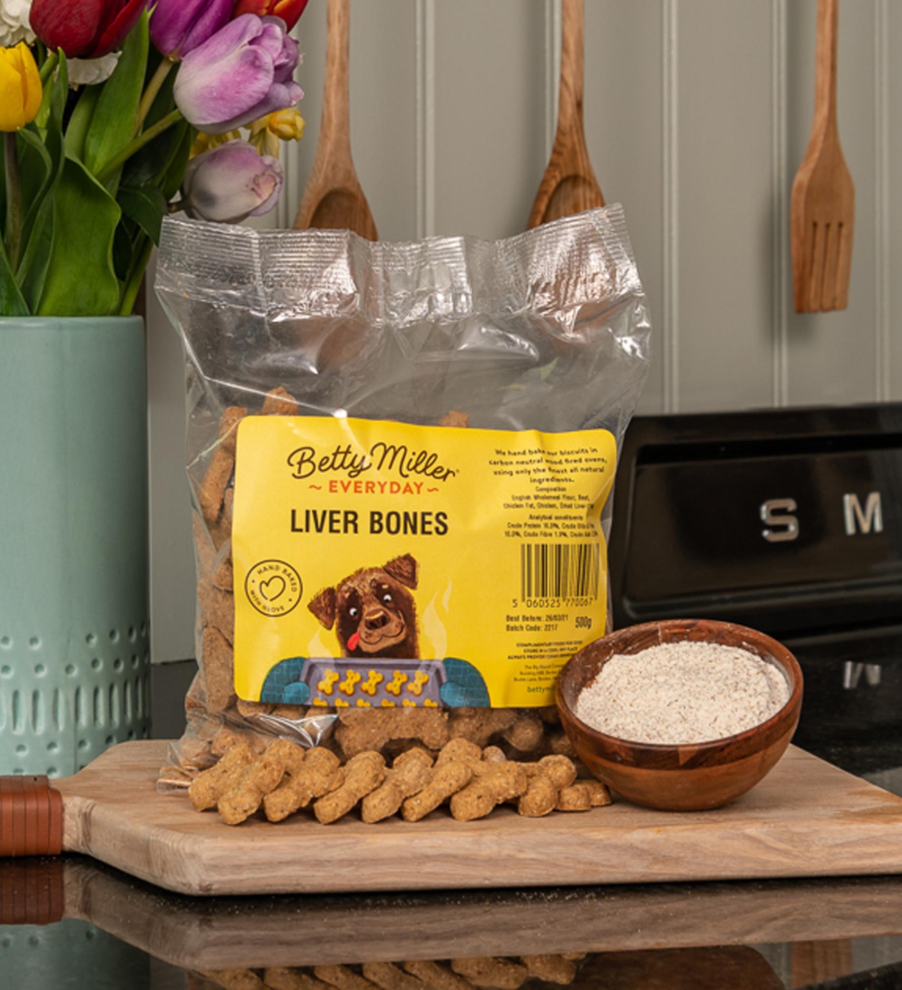 Betty Millers Liver Bone Treats for Dogs 500g Image 1