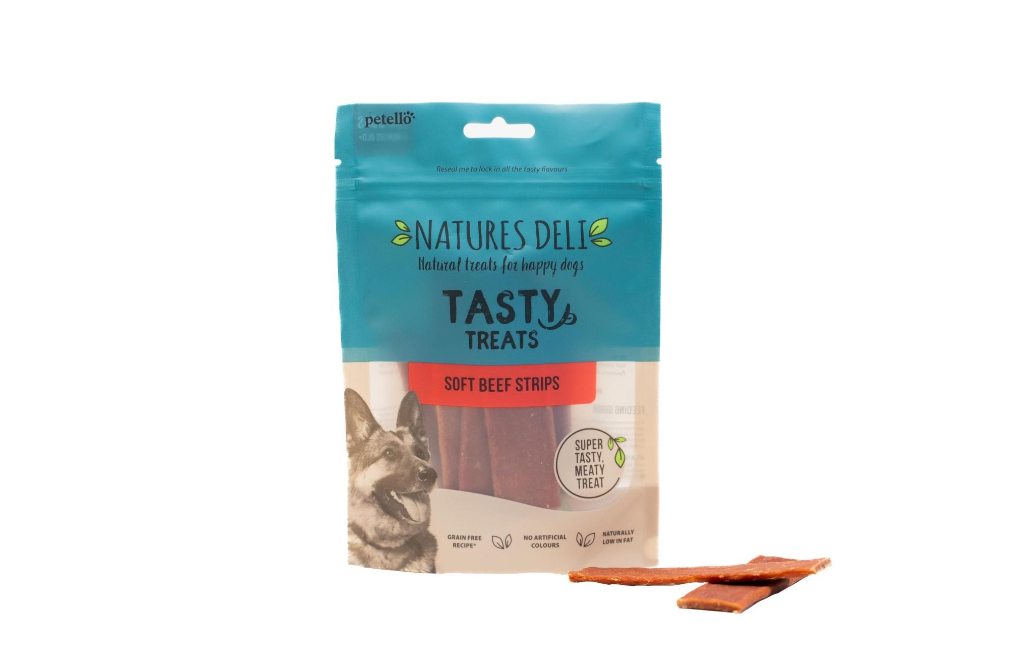 Natures Deli Soft Beef Strips for Dogs 100g Image 1