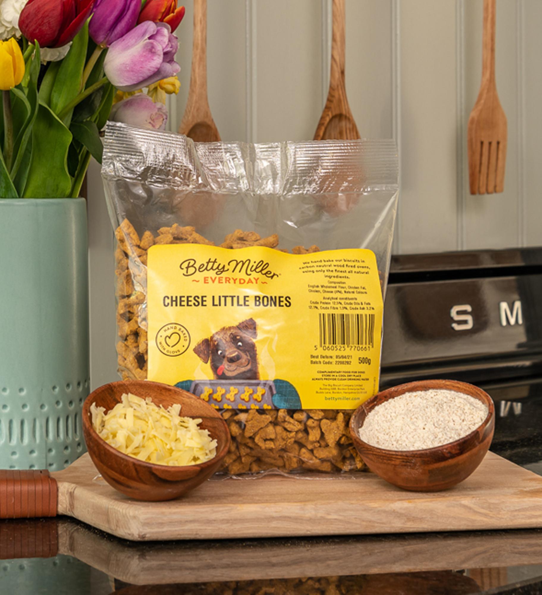 Betty Millers Cheese Little Bones for Dogs 500g Image 1