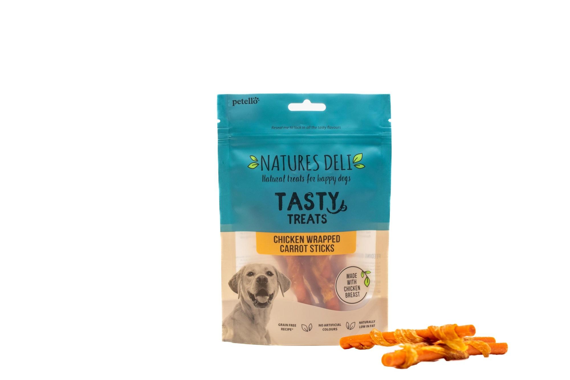 Natures Deli Chicken Wrapped Carrot Stick for Dogs 100g Image 1