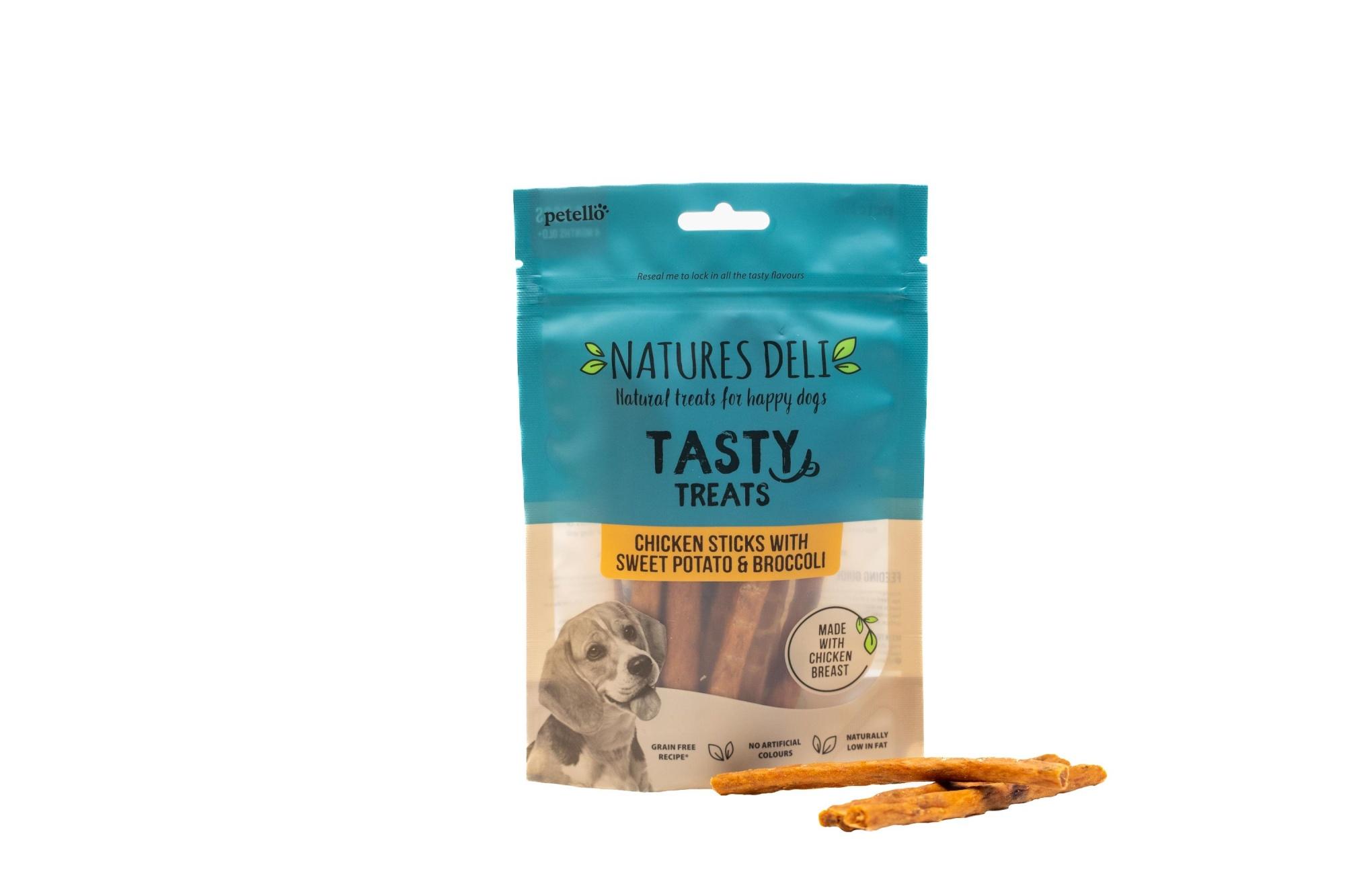 Natures Deli Chicken, Sweet Potato And Broccoli Sticks for Dogs 100g Image 1