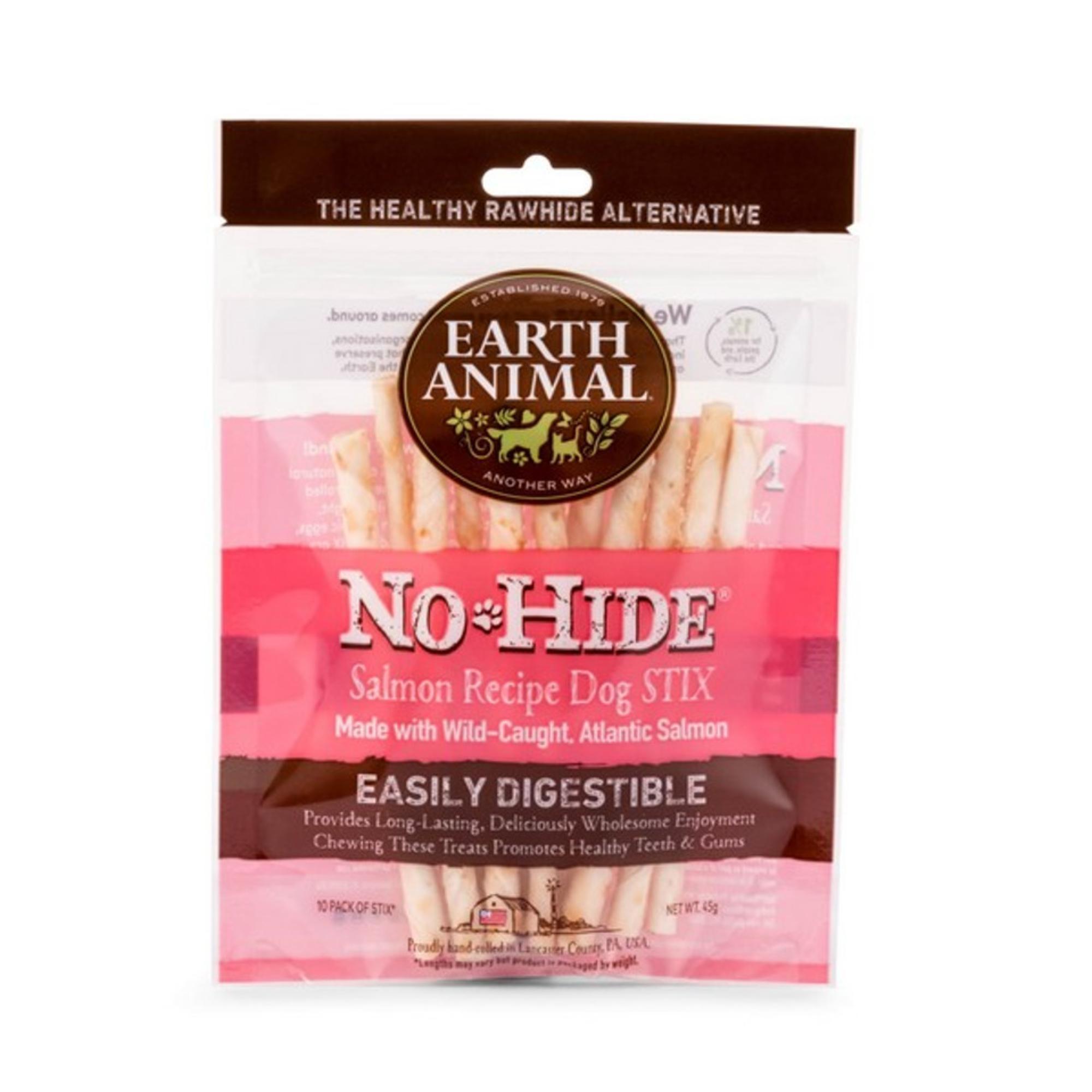 Earth Animal No Hide Salmon Dog Stix 10pk 45g Image 1