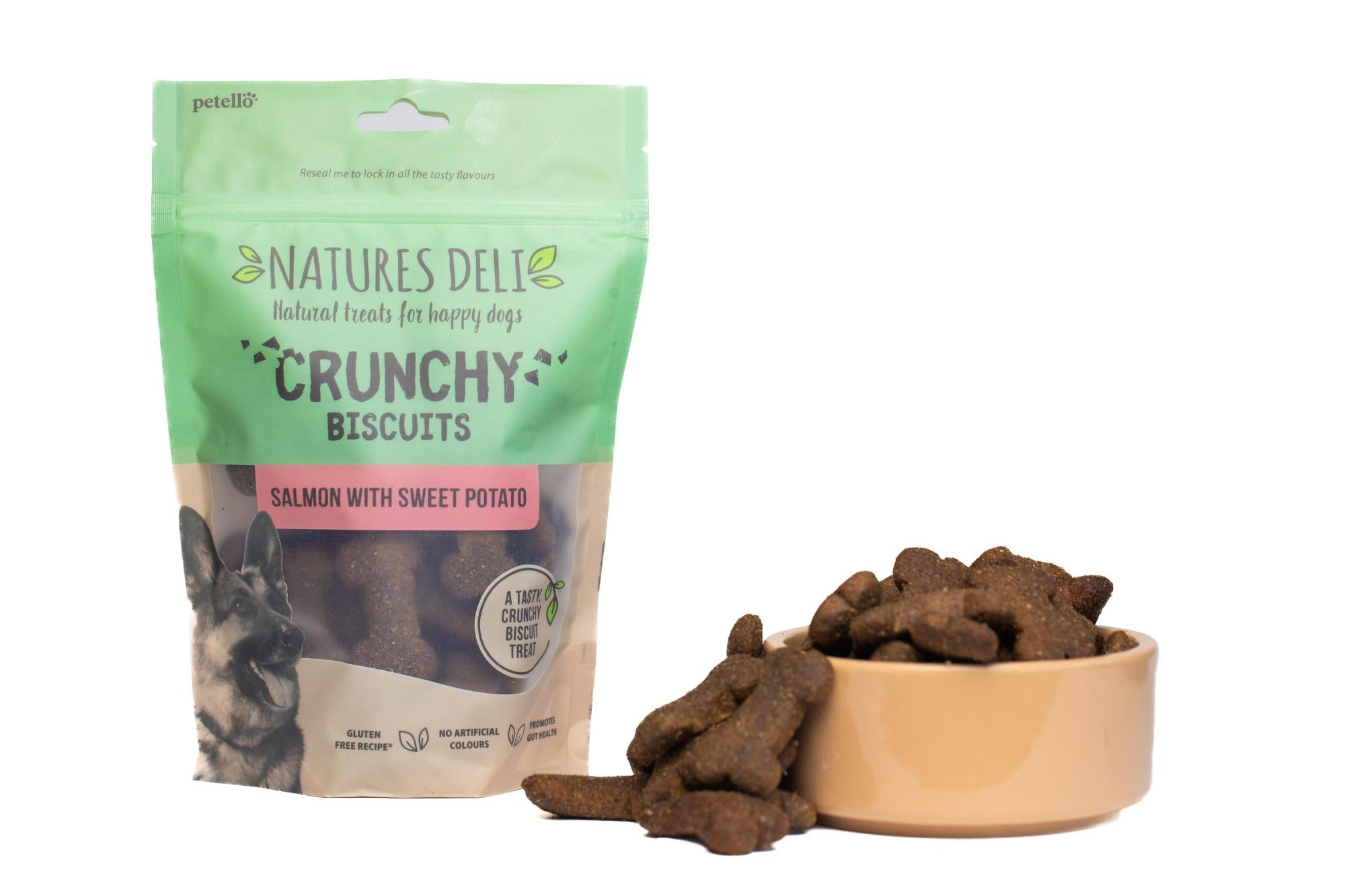 Natures Deli Crunchy Biscuit Salmon With Sweet Potato for Dogs 225g Image 1