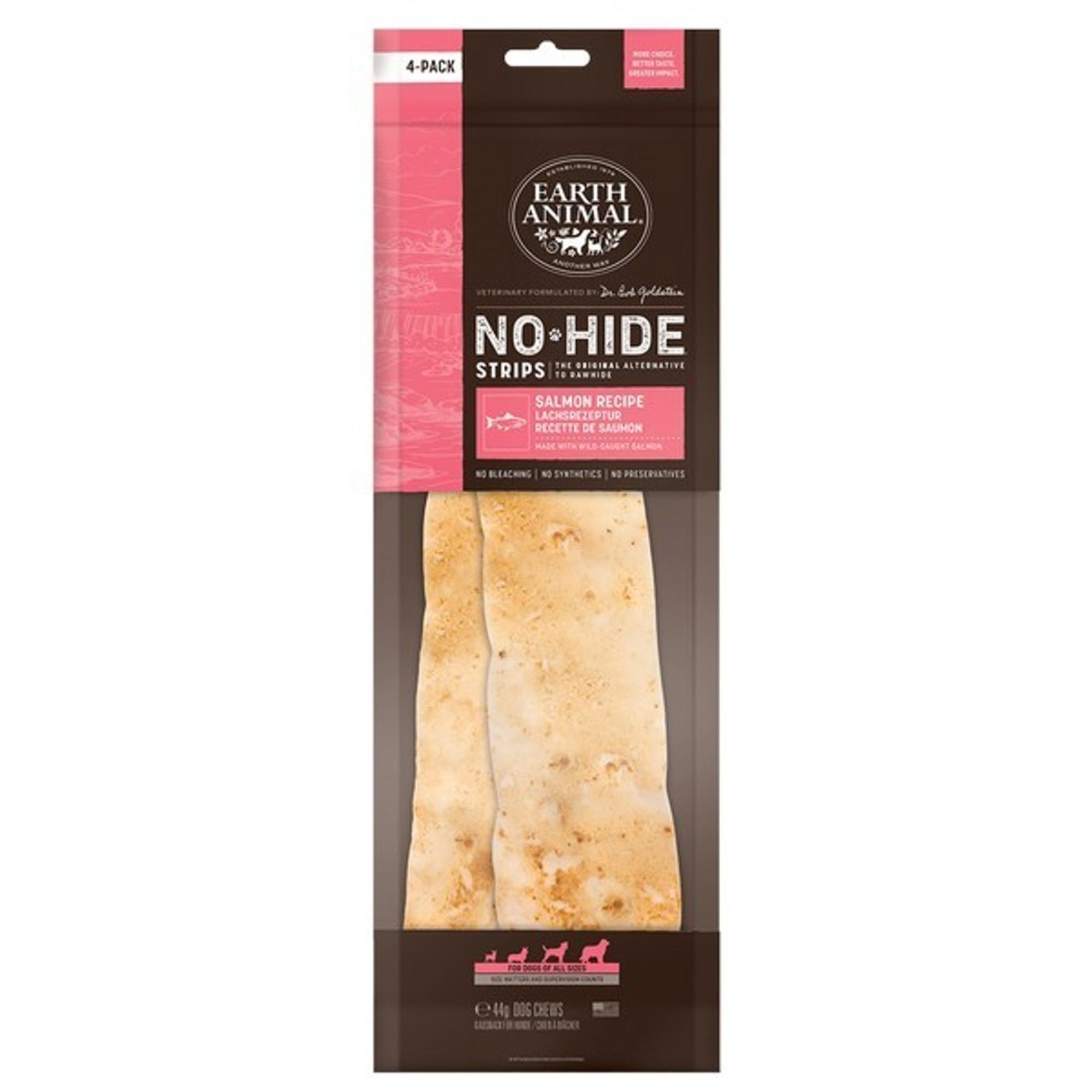Earth Animal No Hide Salmon Strips for Dogs 4pk 44g Image 1