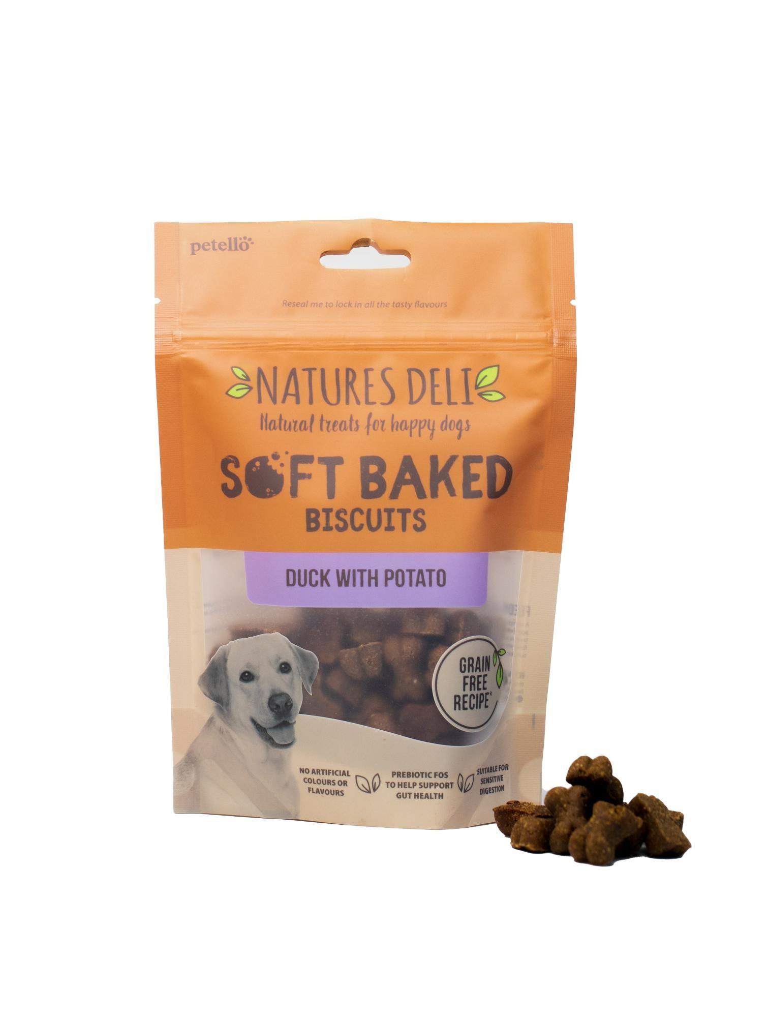 Natures Deli Grain Free Soft Baked Duck With Potato Dog Treat 100g Image 1