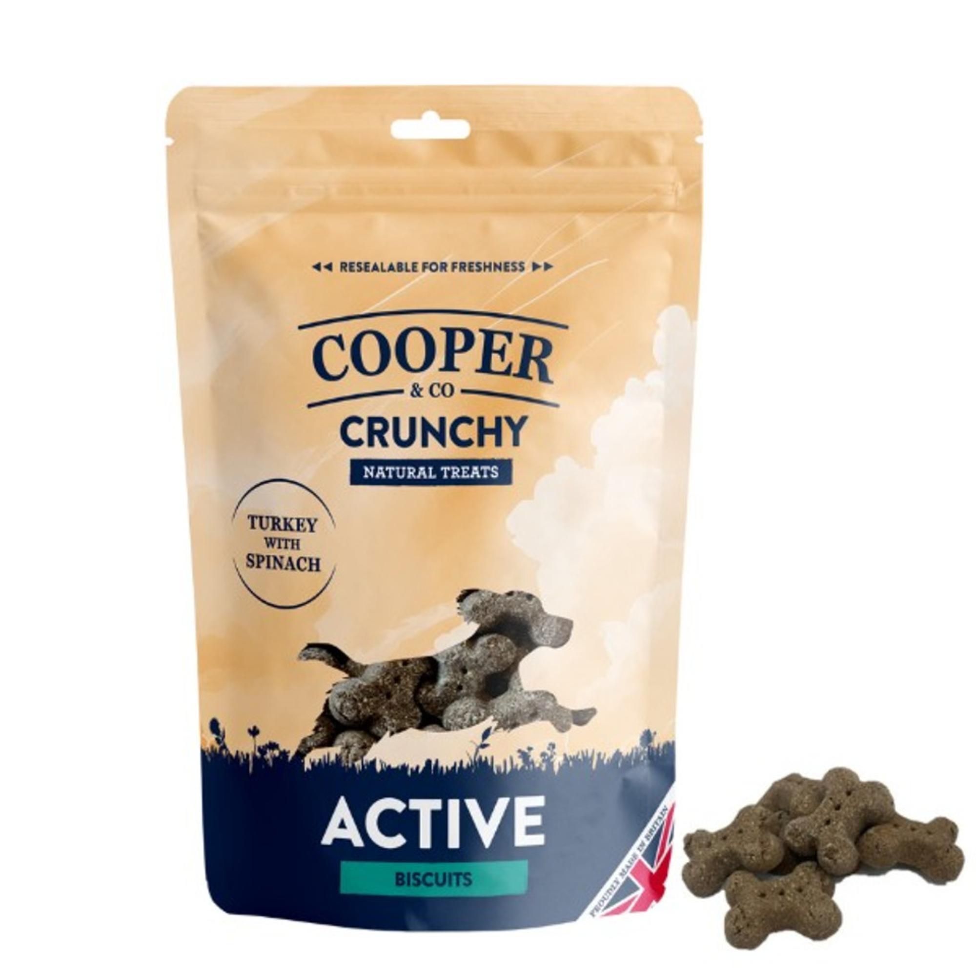 Cooper & Co Crunchy Biscuit Active Turkey with Spinach for Dogs 135g Image 1