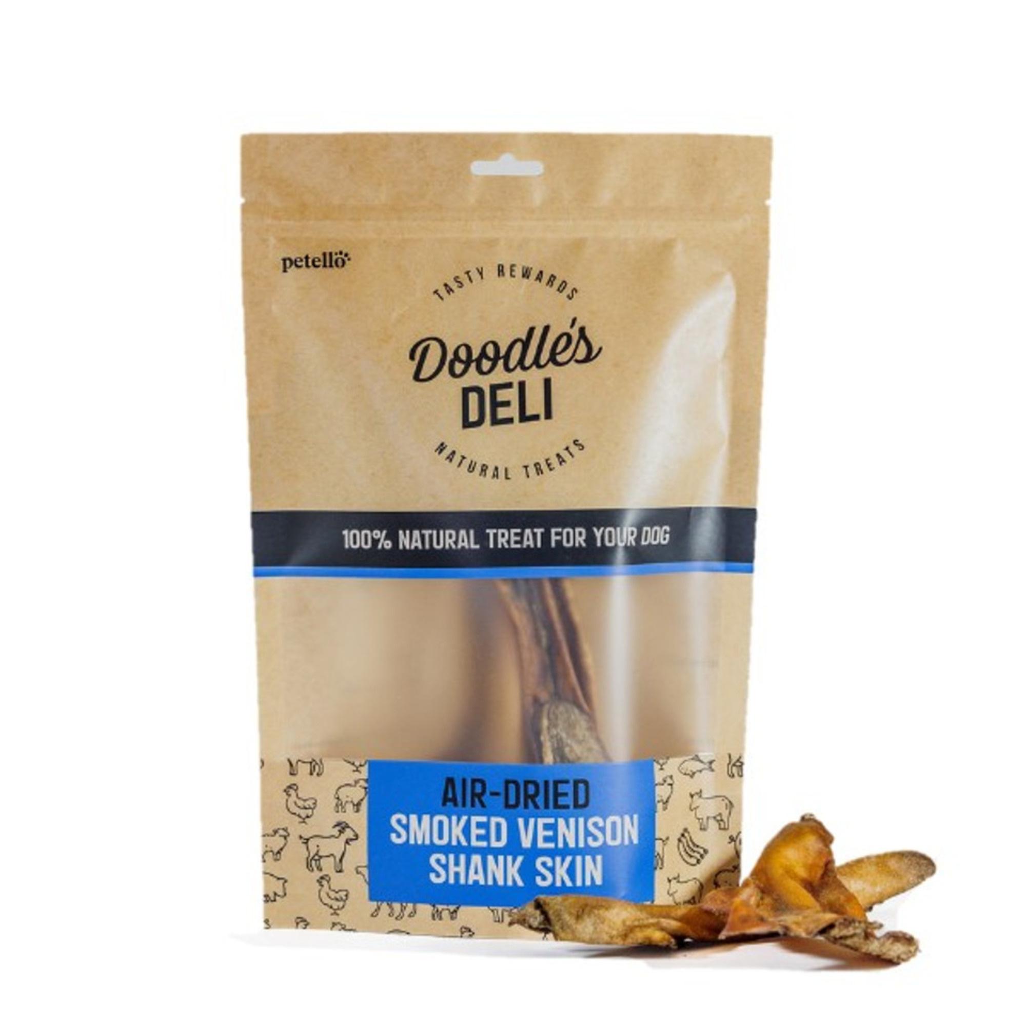 Doodles Deli Air Dried Smoked Venison Shank Skin for Dogs 50g Image 1