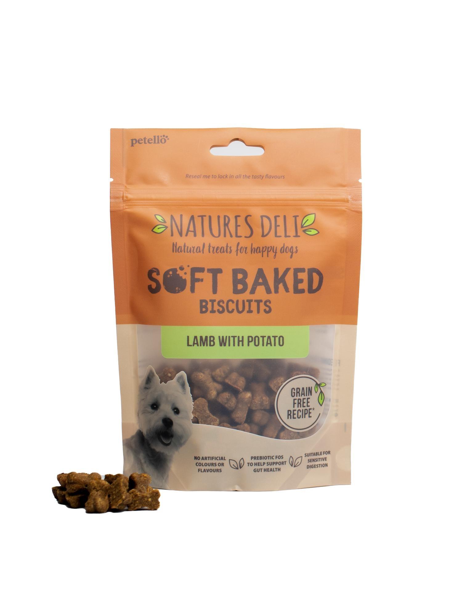 Natures Deli Grain Free Soft Baked Lamb With Potato Dog Treat 100g Image 1