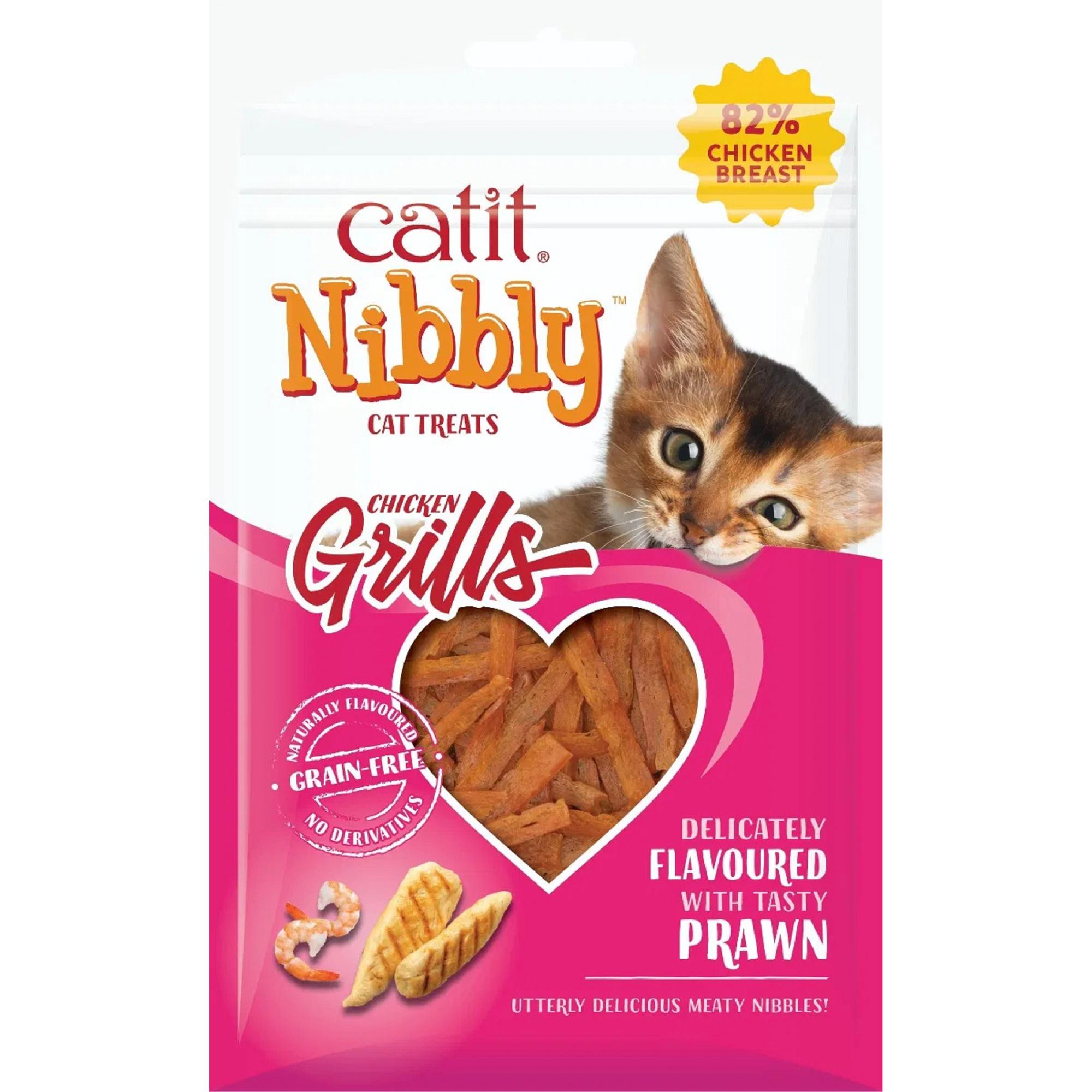 Catit Nibbly Grills Cat Treats Chicken & Prawn Flavour 30g Image 1