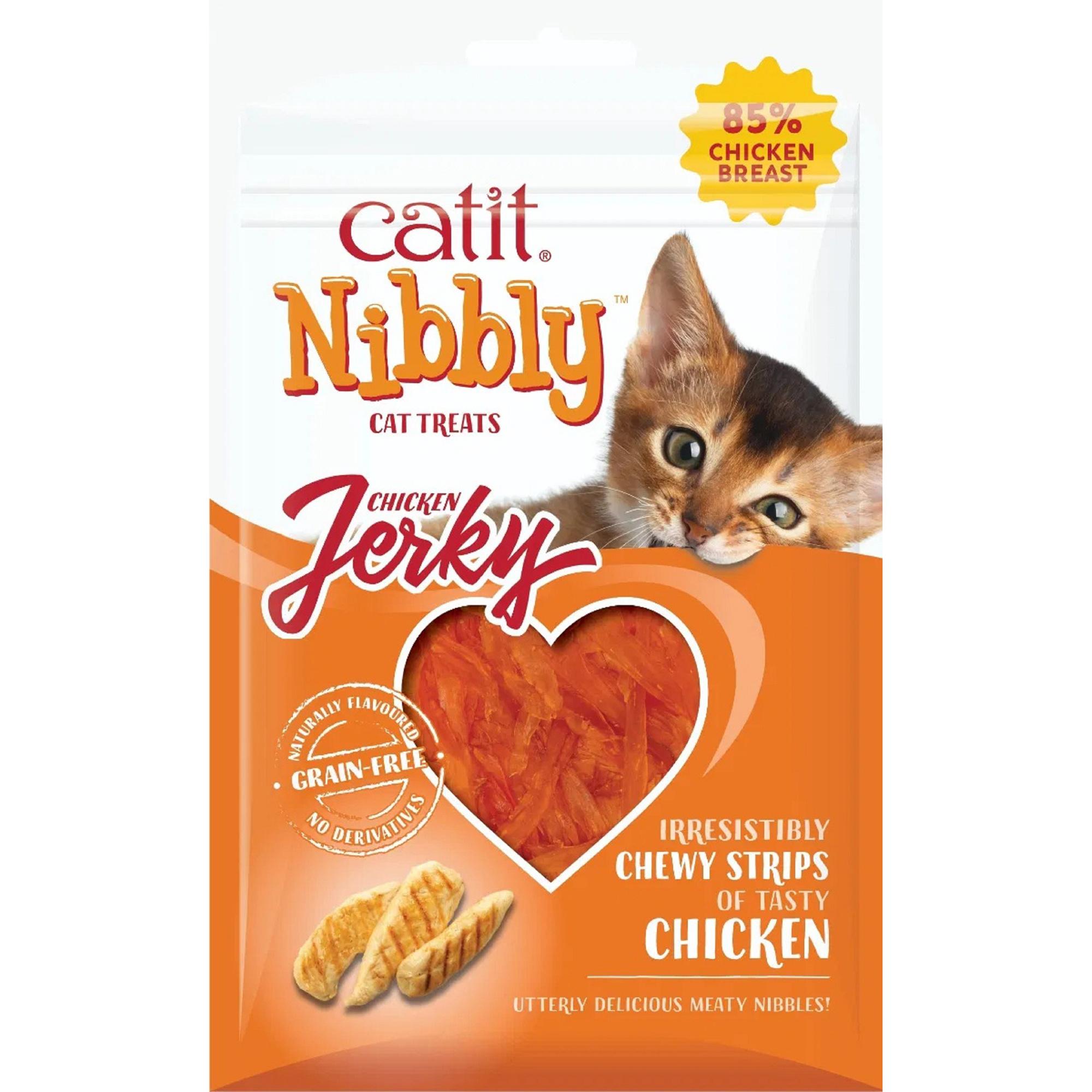 Catit Nibbly Jerky Cat Treats Chicken 30g Image 1