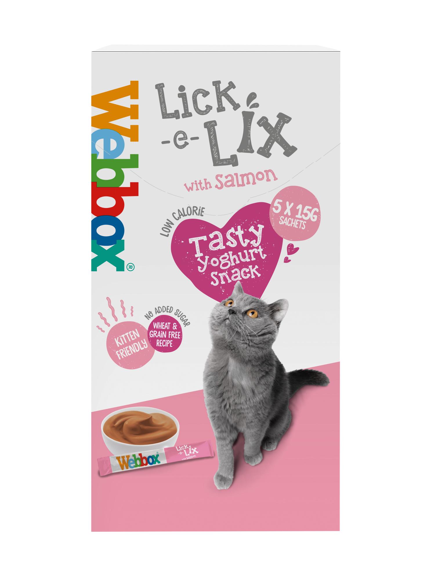 Webbox Lick-e-Lix for Cats - Salmon 5 x 15g Image 1