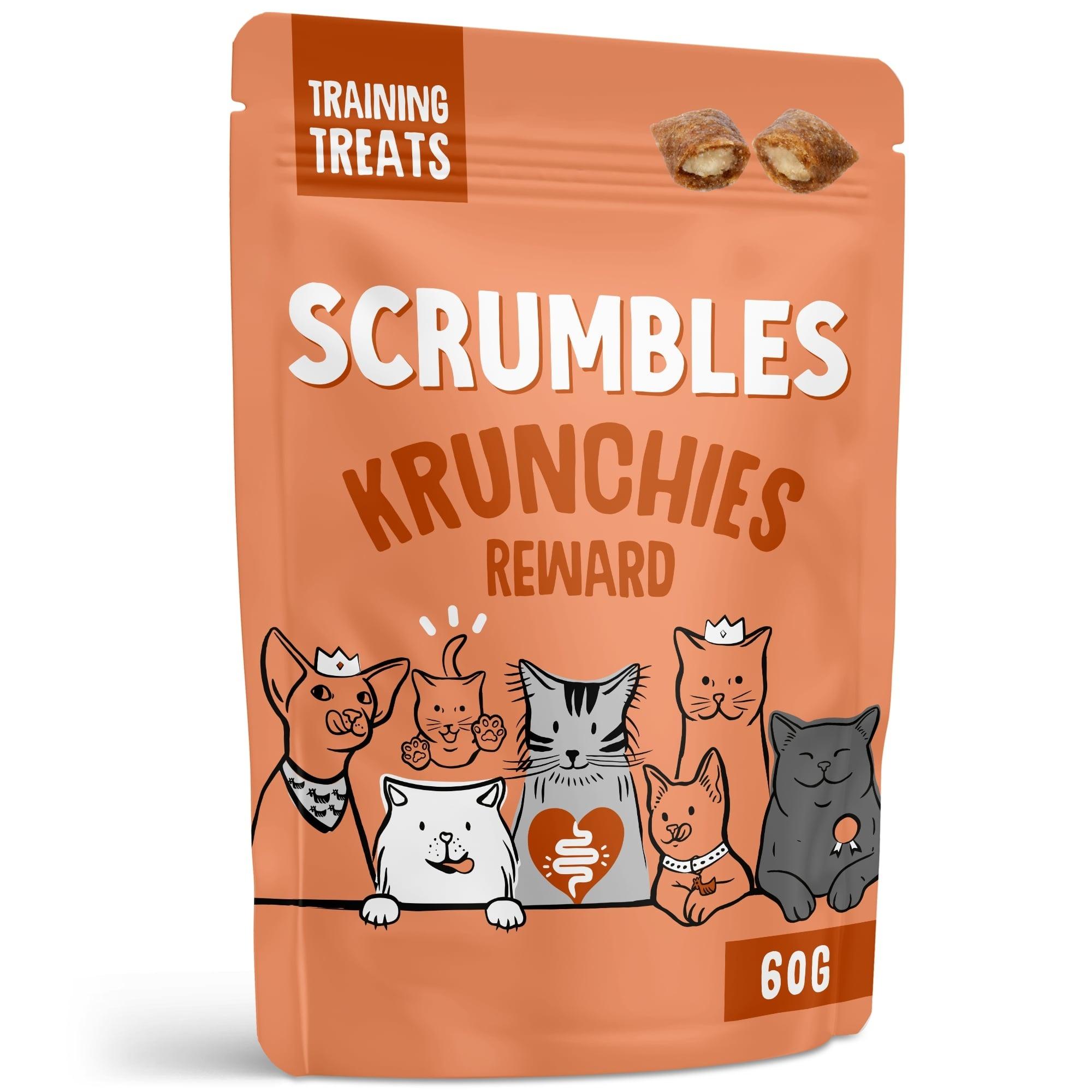 Scrumbles Krunchies Chicken Training Cat Pillow Treats 60g Image 1