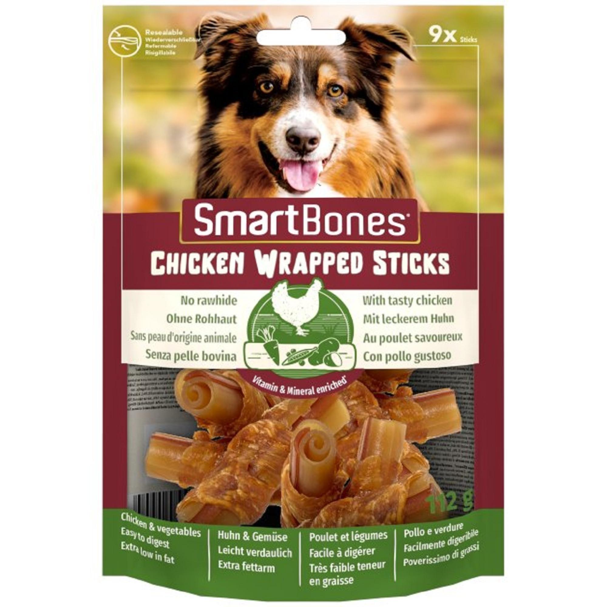 Smartbones No Hide Chicken Wrapped 9 Mini Sticks Dog Treats Image 1