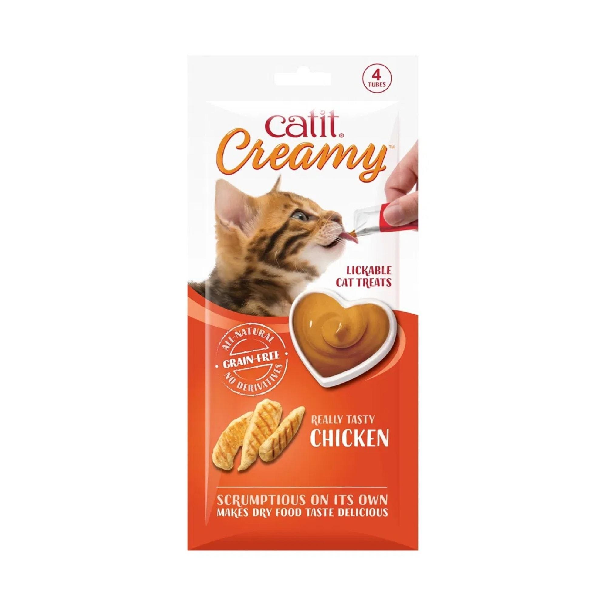 Catit Creamy Cat Treats Chicken 4 x 10g Image 1