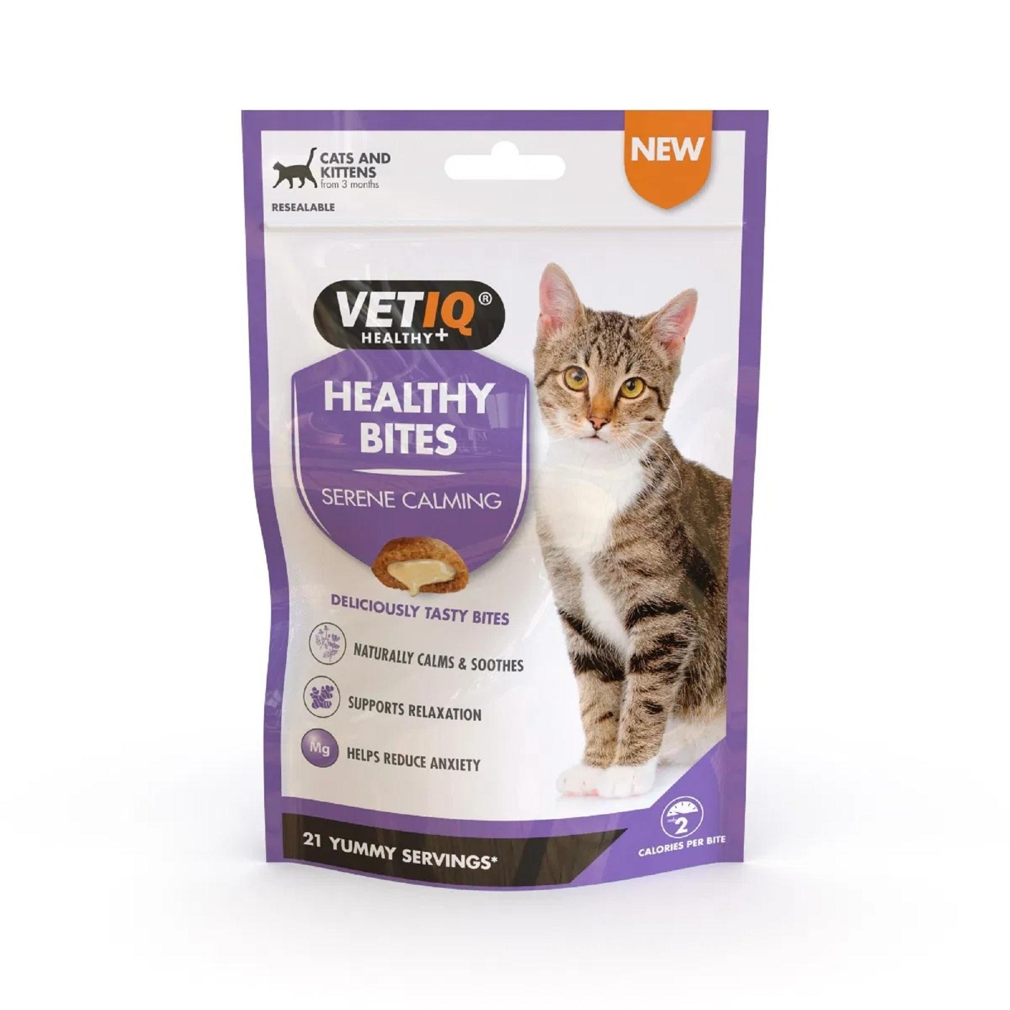 Vet IQ Healthy Cat Bites Serene Calming 65g Image 1