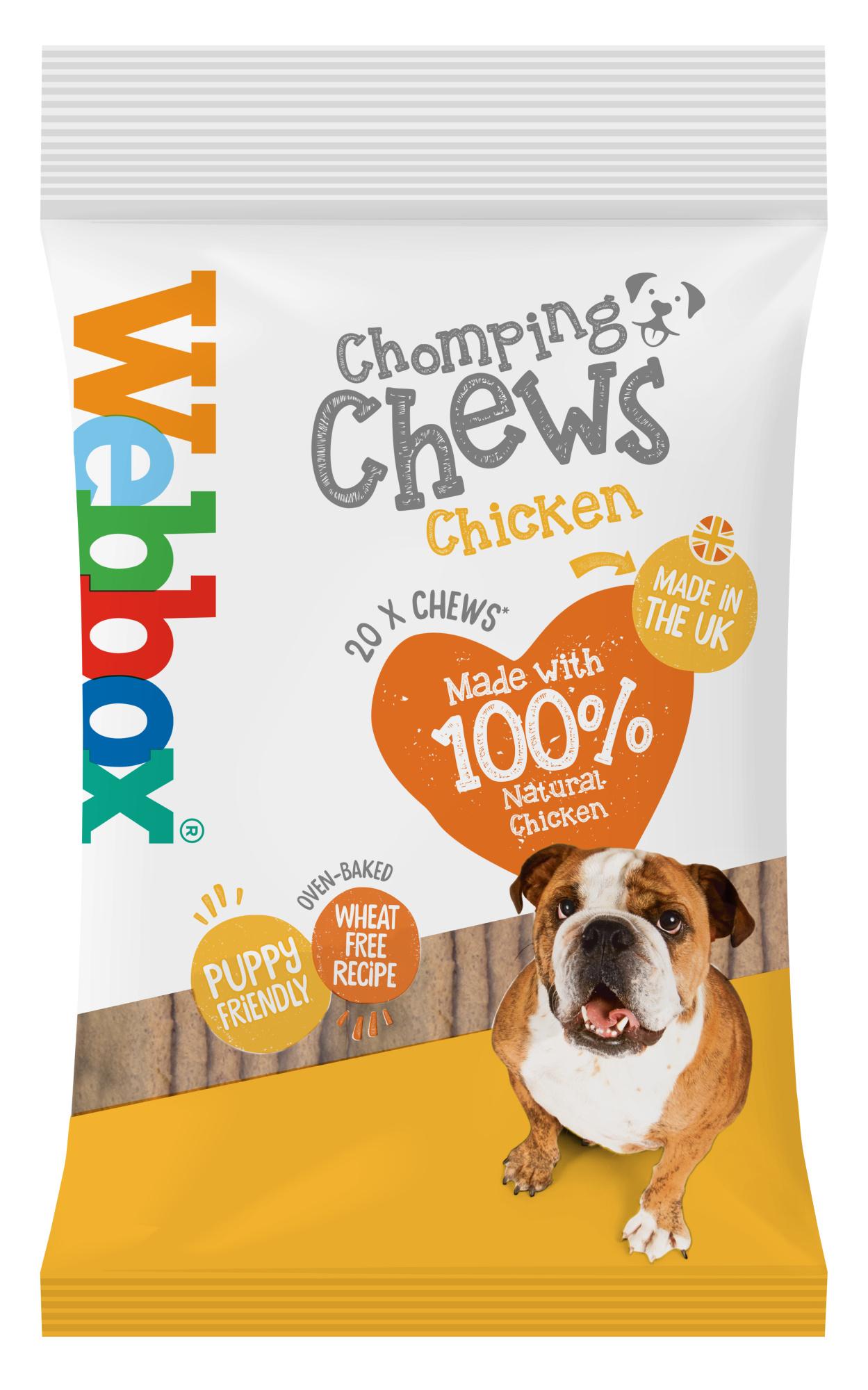 Webbox Chomping Chews for Dogs - Chicken 200g Image 1