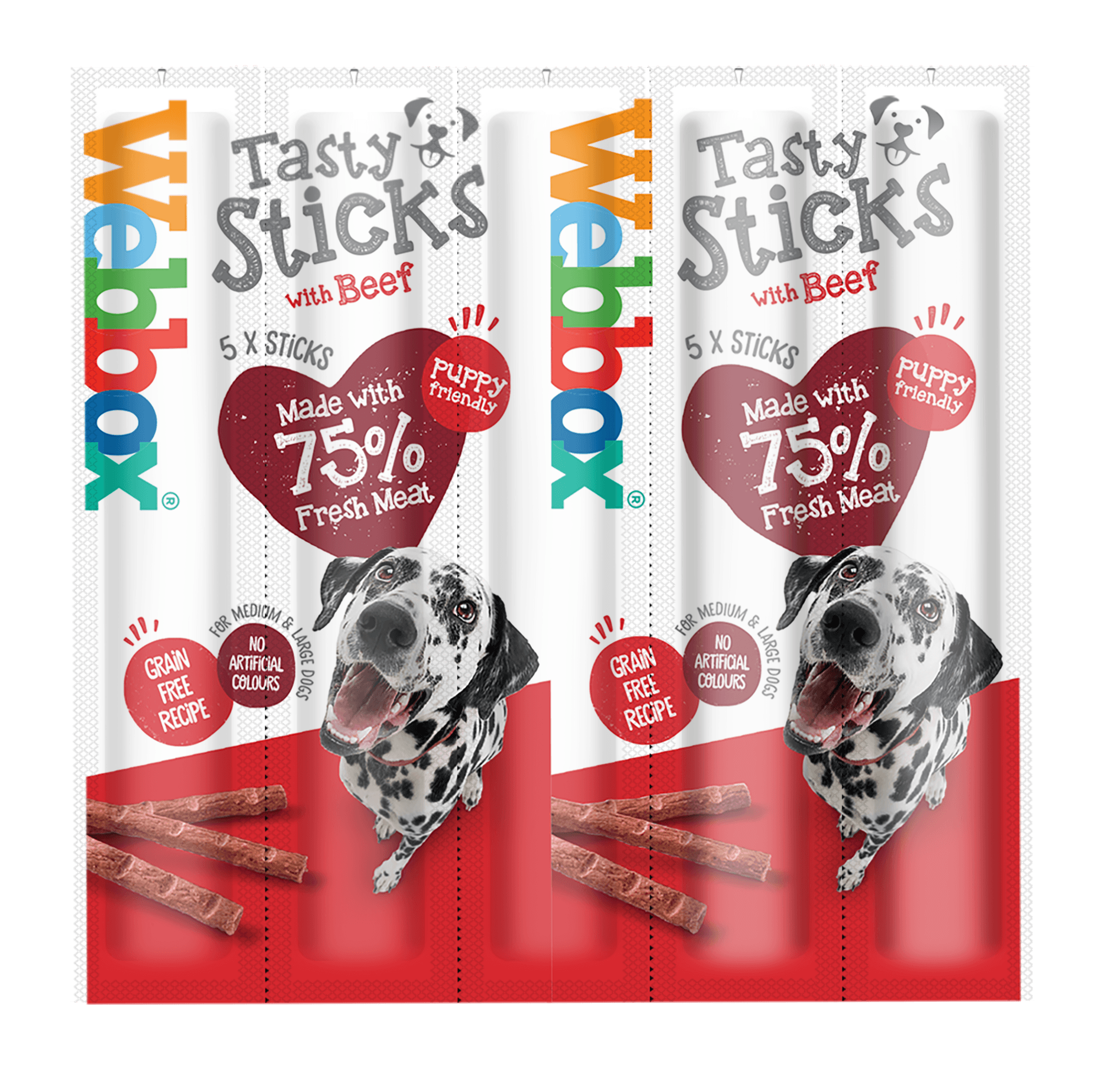 Webbox Large Dogs Delight Sticks, Beef, 55G Image 1