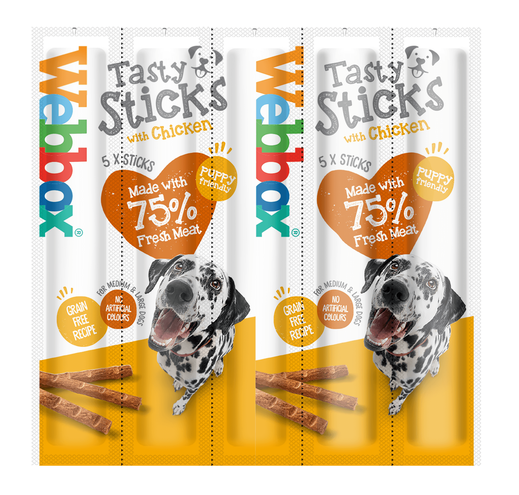 Webbox Large Dogs Delight Sticks, Chicken, 55G Image 1
