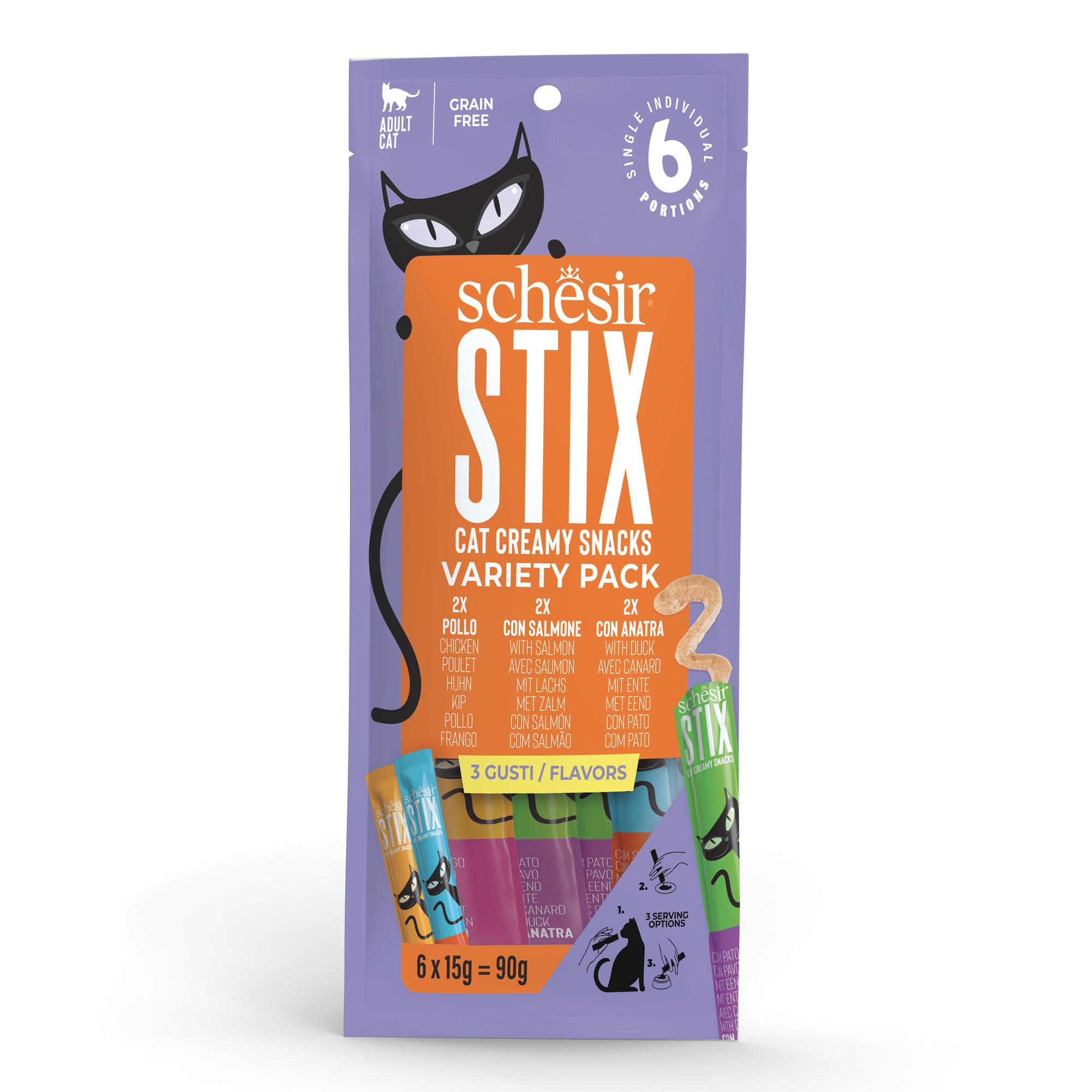 Schesir Stix Adult Cat Variety Pack 6X15g Image 1