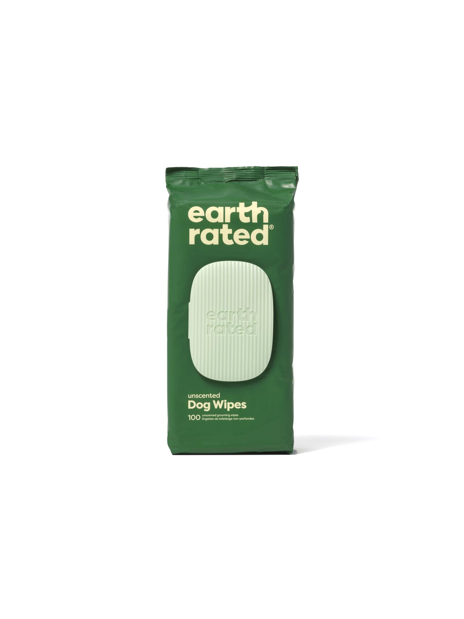 Earth Rated Pet Grooming 100 Dog Wipes Unscented Image 1