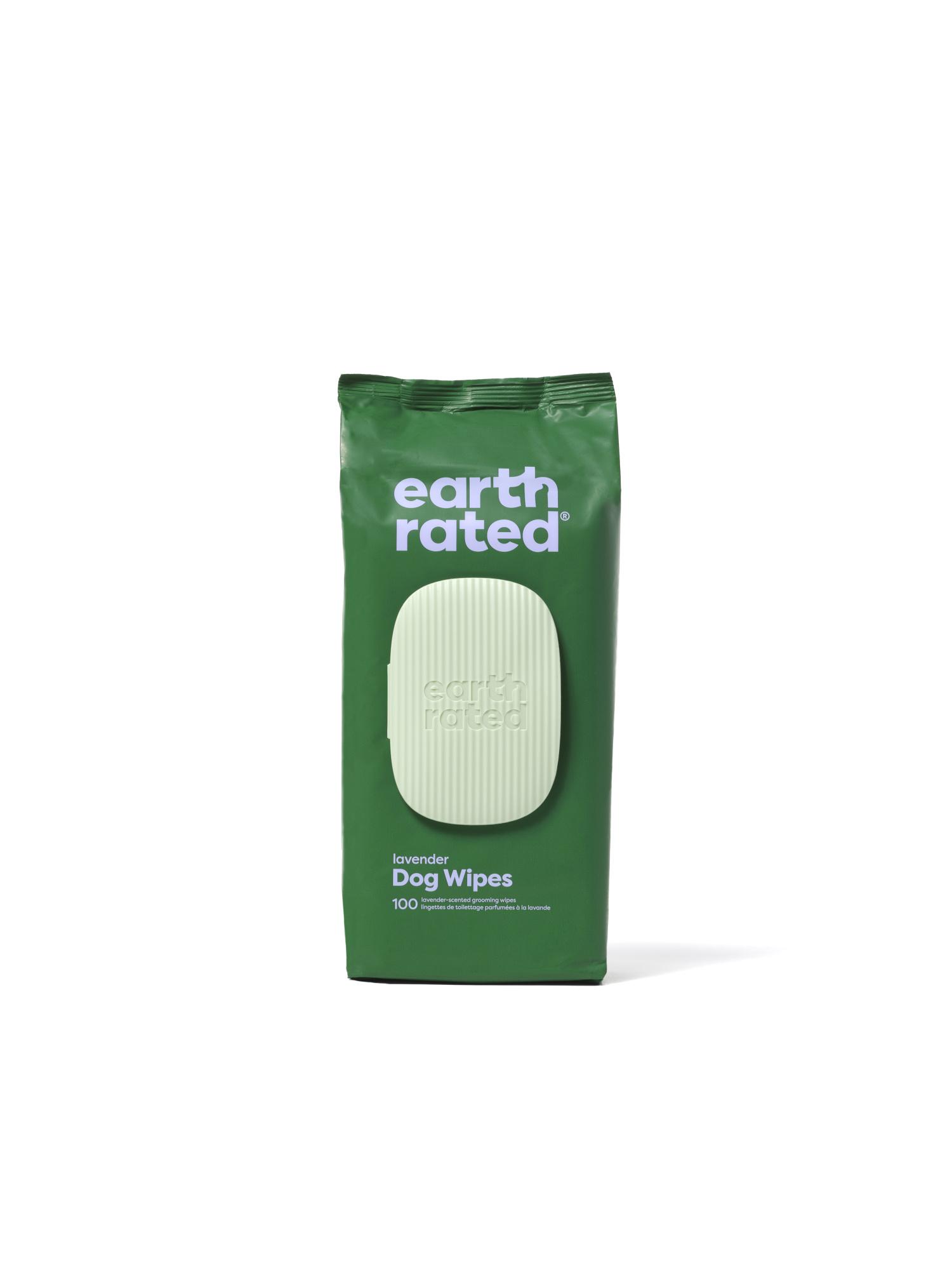Earth Rated Pet Grooming 100 Dog Wipes Lavender Scented Image 1