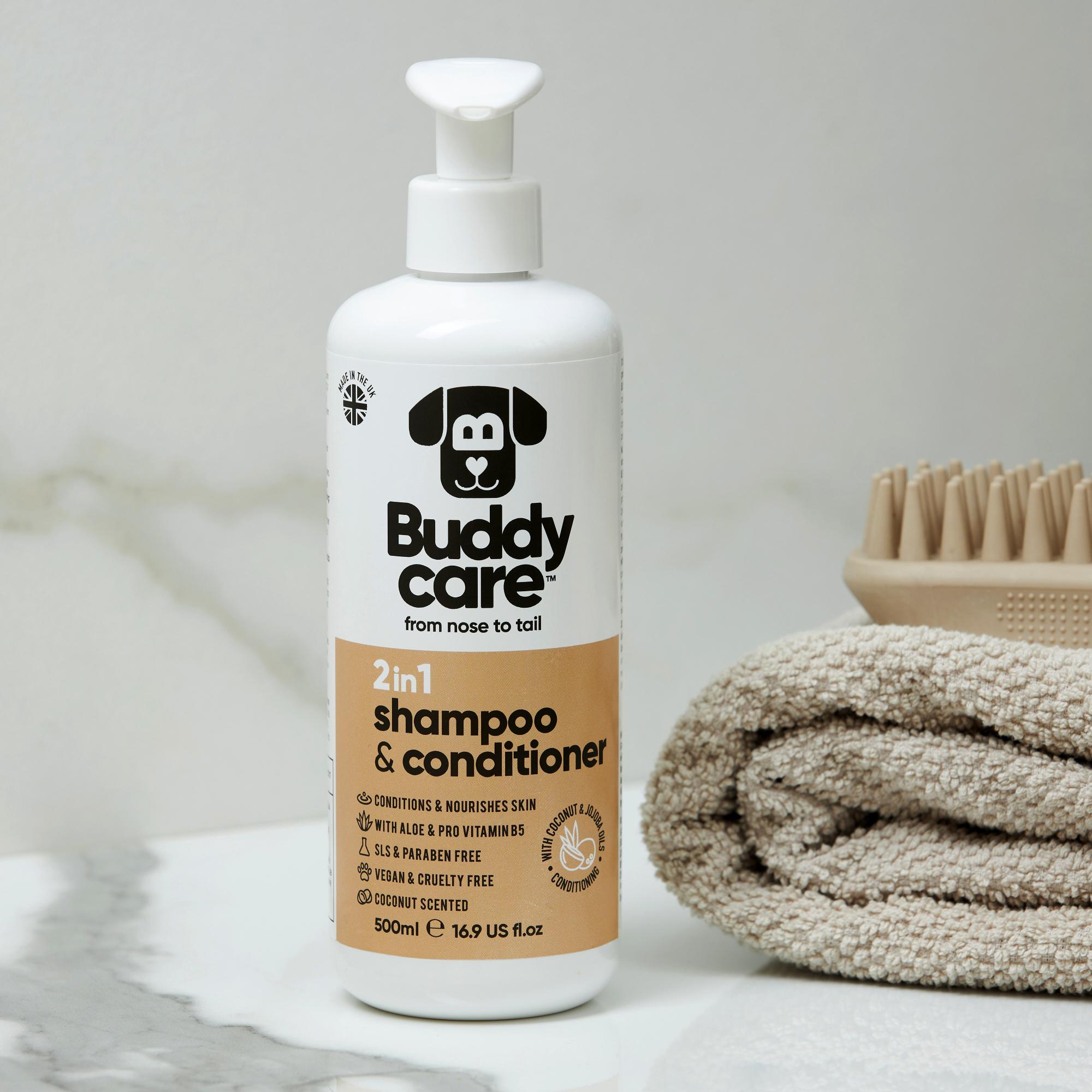 Buddycare 2in1 Shampoo & Conditioner for Dogs- Coconut - 500ml 16.9 fl oz Image 1