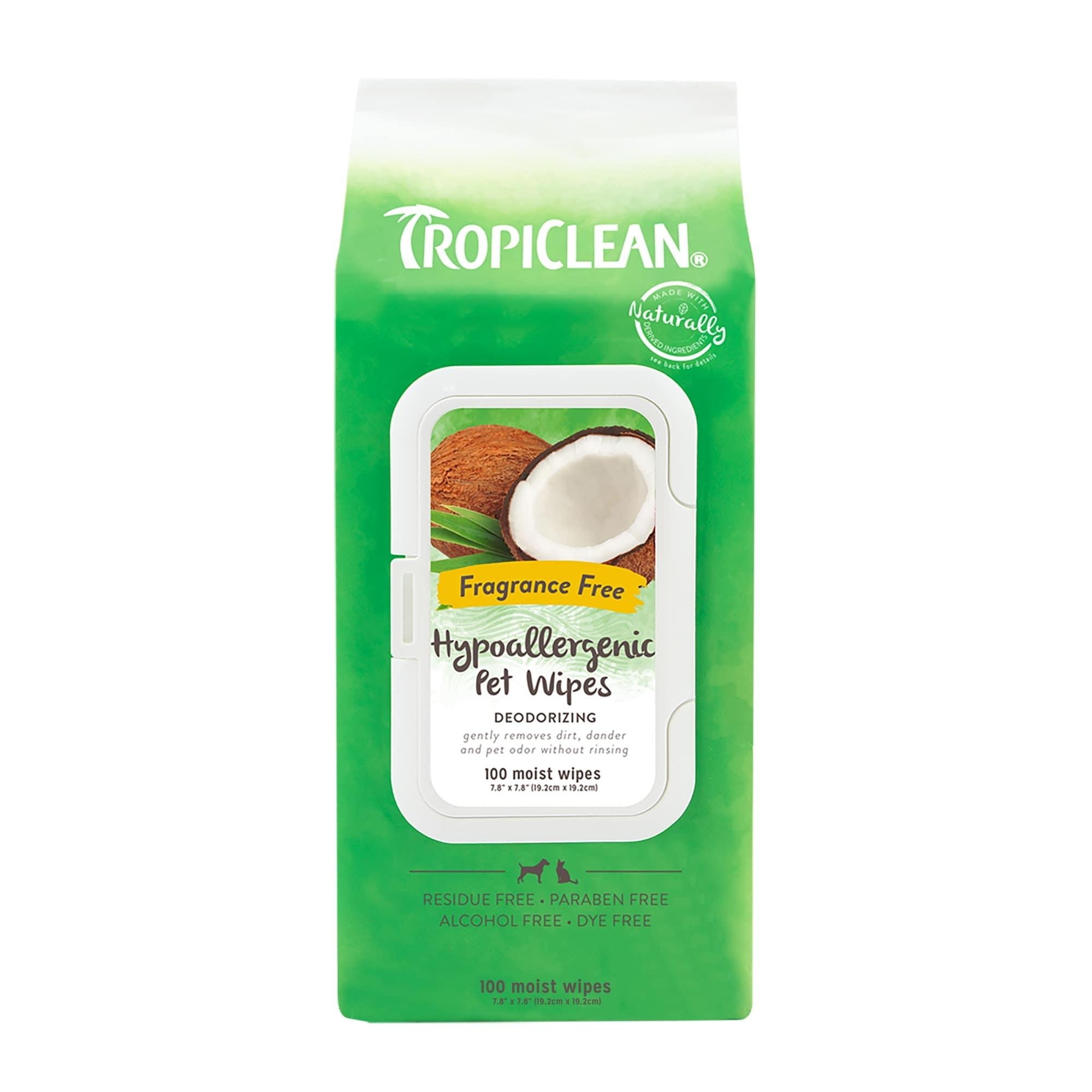 TropiClean Tropiclean Hypoallergenic Wipes for Dogs and Cats 100s Image 1