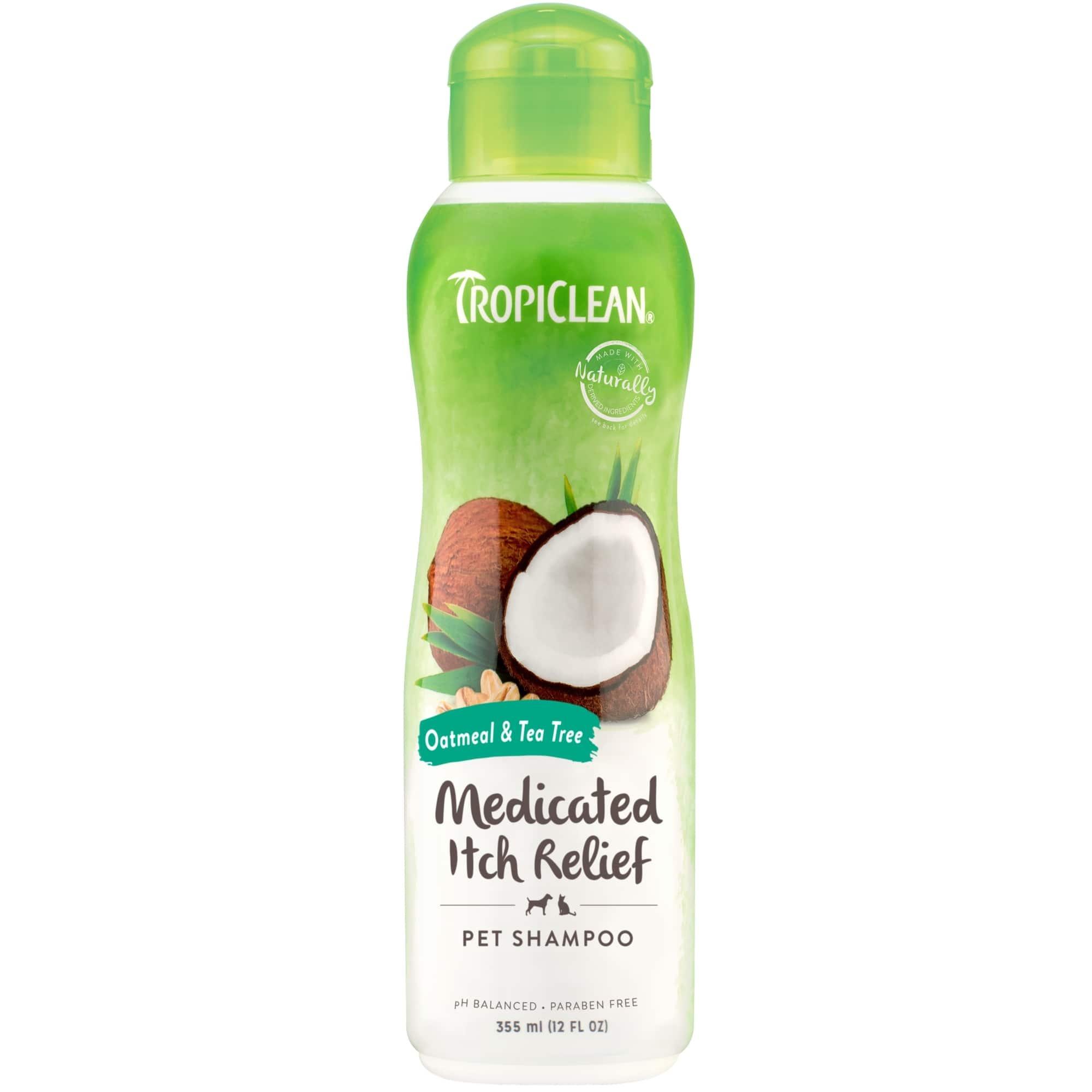 TropiClean Oatmeal and Tea Tree Shampoo for Dogs and Cats 355ml Image 1