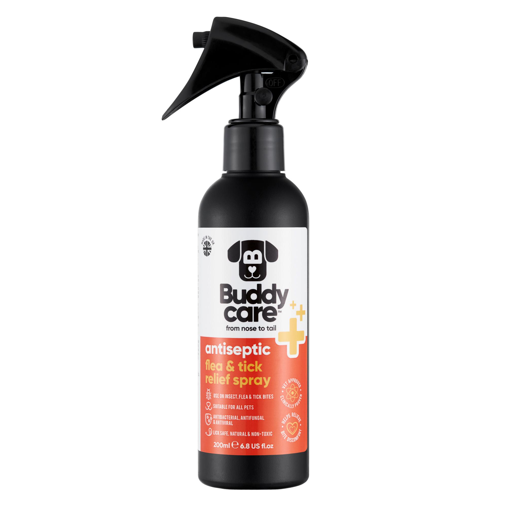 Buddycare Pet Antiseptic Flea & Tick Relief Spray - 200ml 6.76 fl oz Image 1