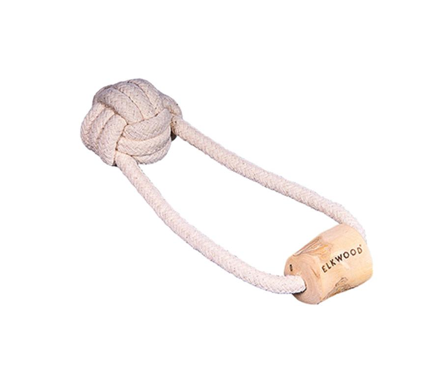 Elkwood Coffee Wood Ball & Dog Chew Toy Image 1