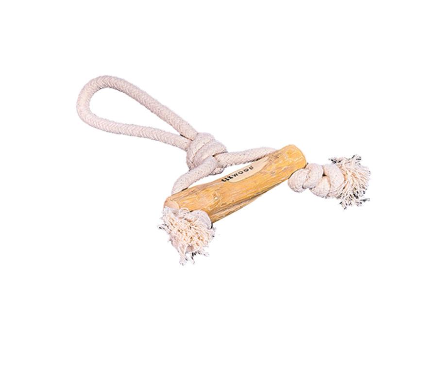 Elkwood Coffee Wood Bar Tug Dog Toy Image 1