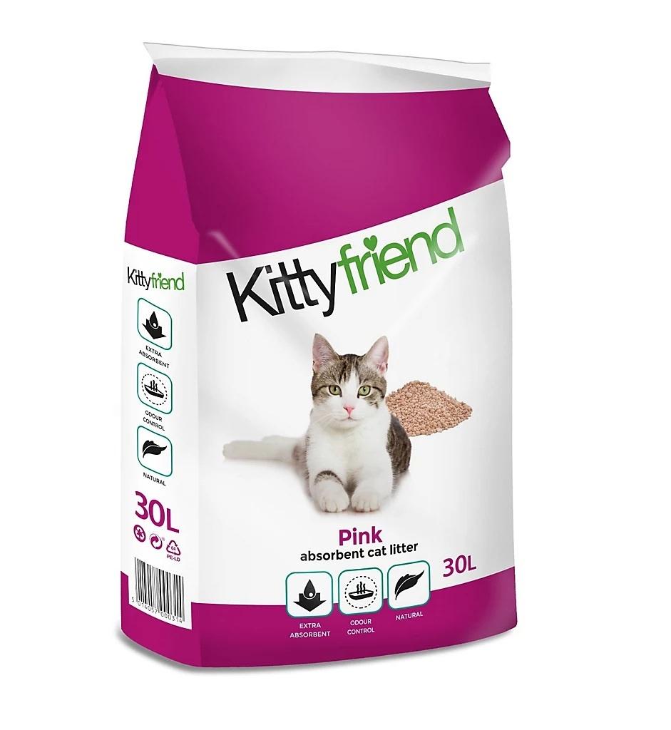 Kittyfriend Pink Cat Litter 30L Image 1
