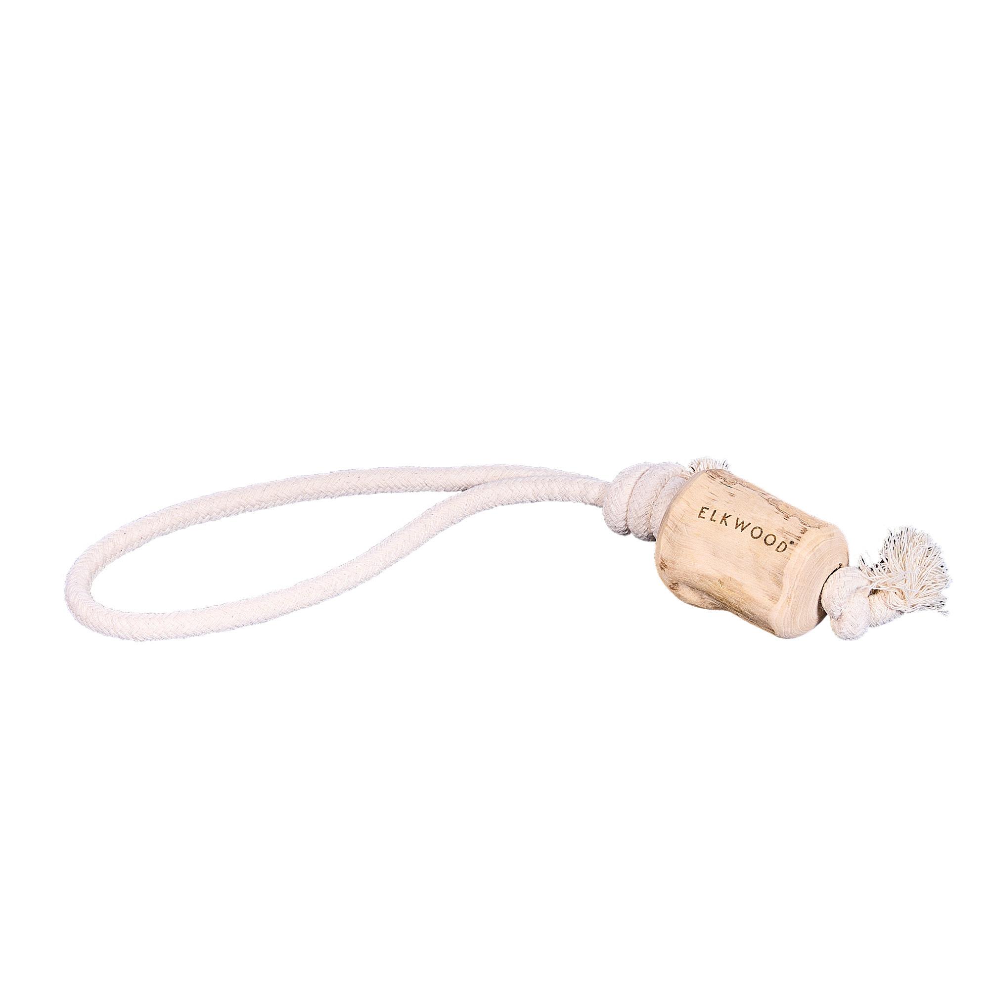 Elkwood Coffee Wood Rope Dog Toy Image 1