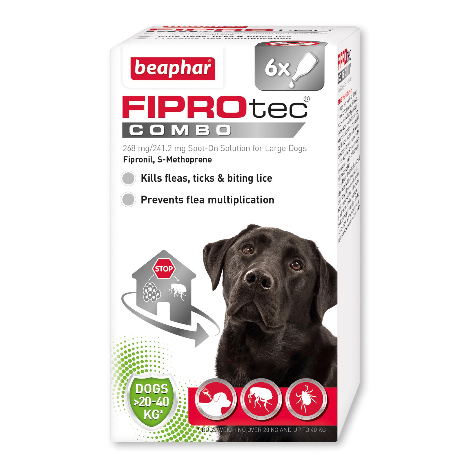 Beaphar FIPROtec COMBO for Large Dogs 6 Pack Image 1
