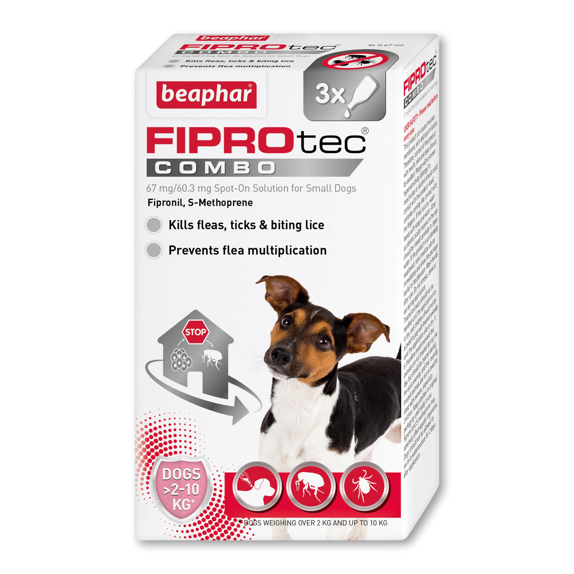 Beaphar FIPROtec COMBO for Small Dogs 3 Pack Image 1