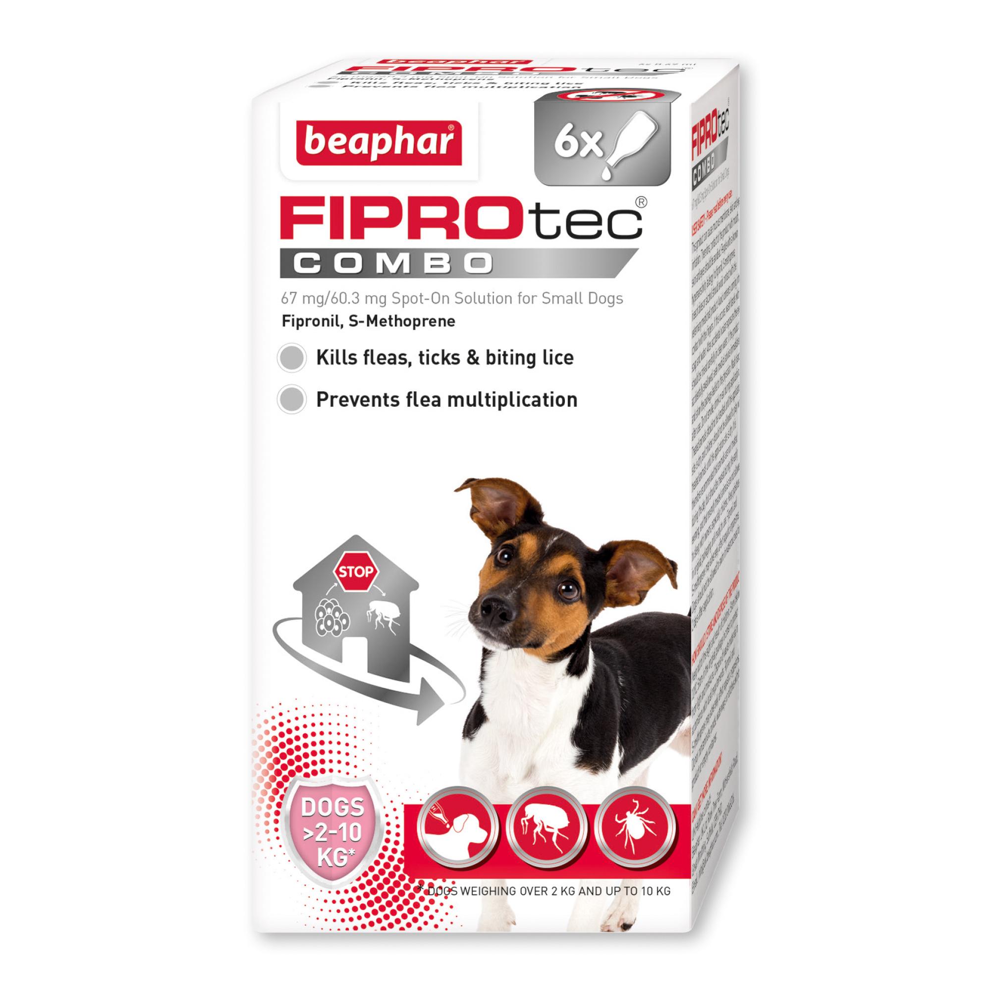 Beaphar FIPROtec COMBO for Small Dogs 6 Pack Image 1