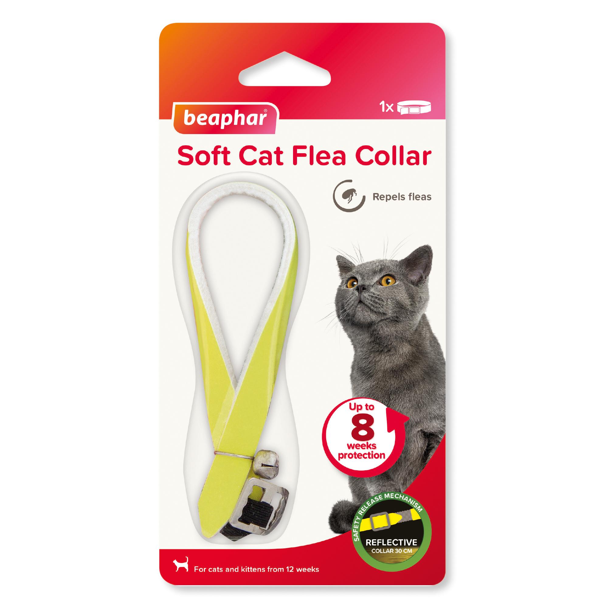 Beaphar Soft Cat Flea Collar – Reflective Yellow 30CM Image 1